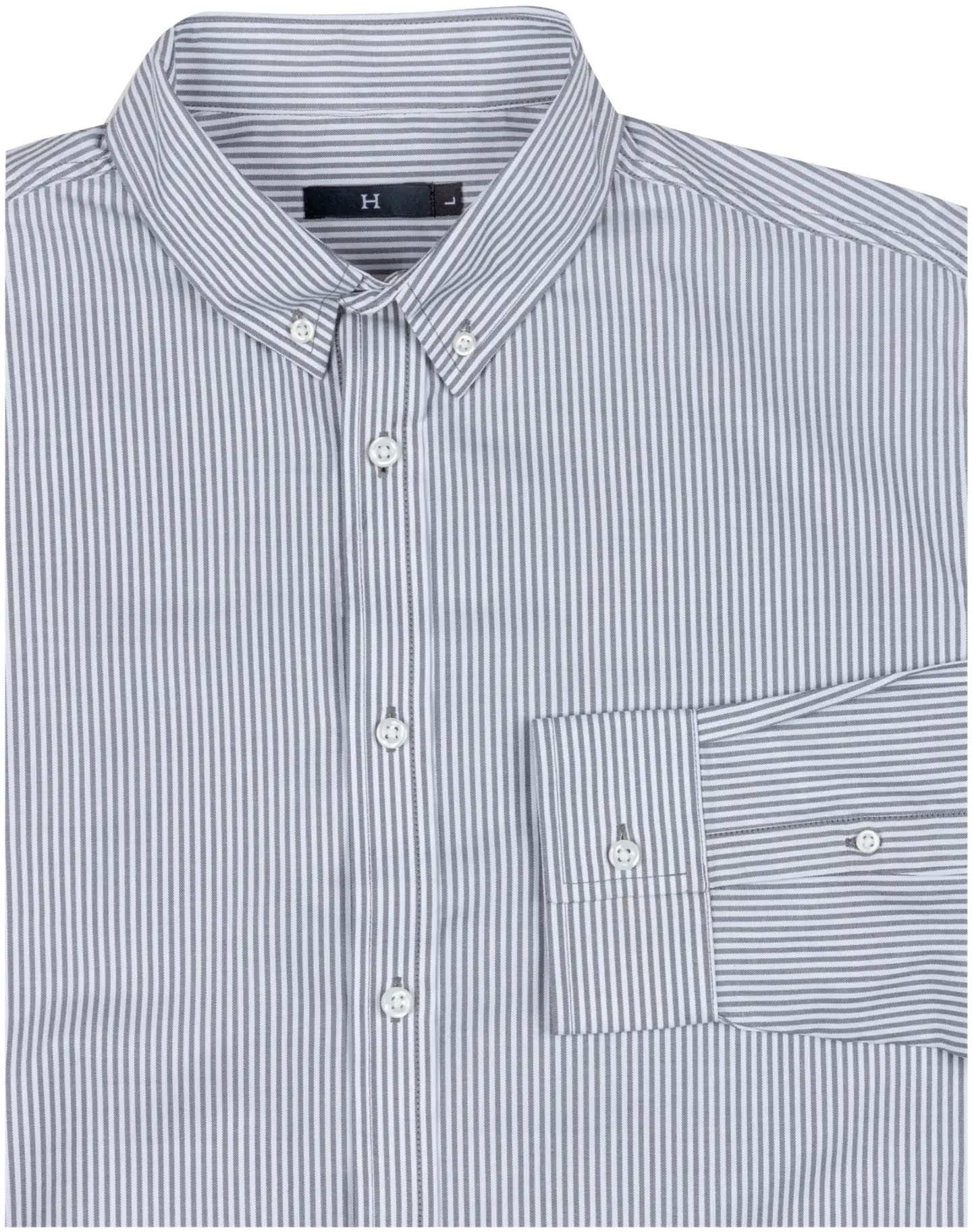 House miesten raidallinen kauluspaita Oxford 194H042508 - Grey stripe - 3