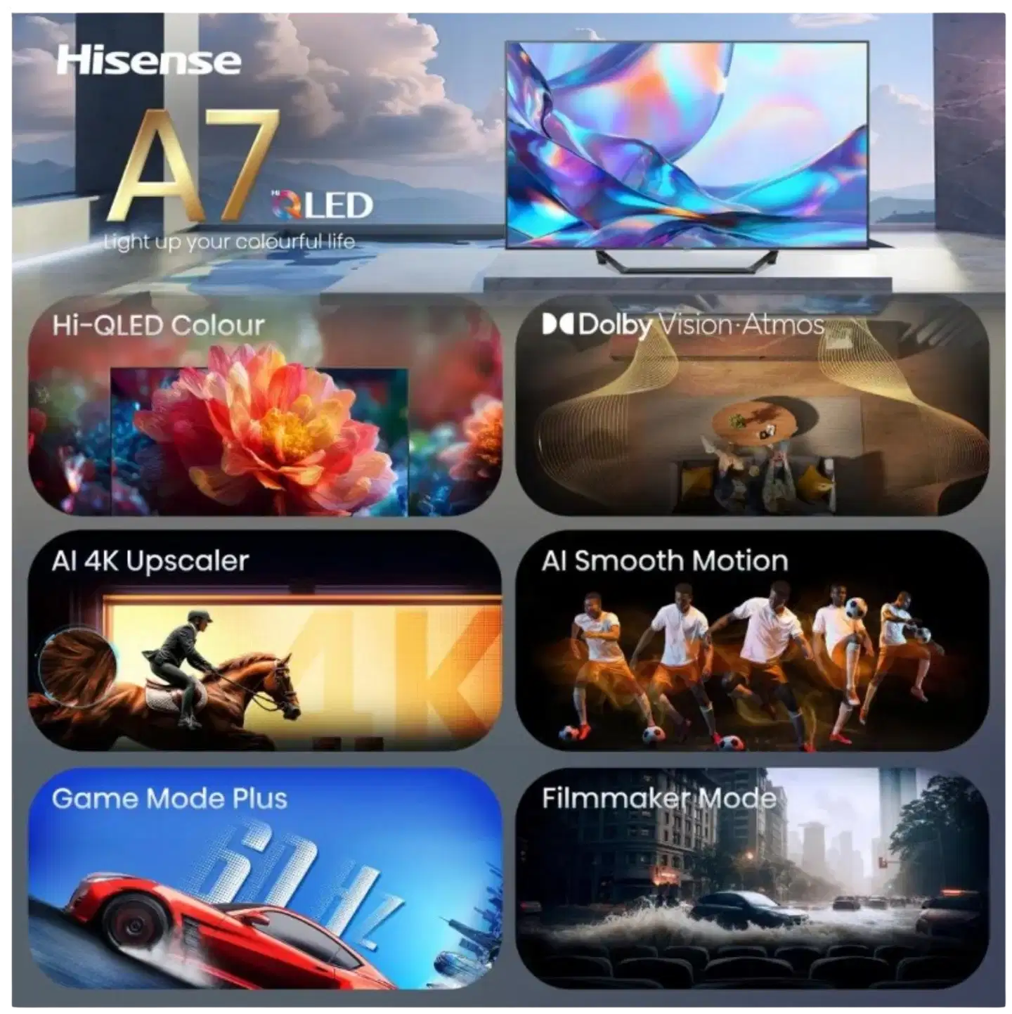 Hisense 43" 4K QLED Smart TV 43A7S - 3
