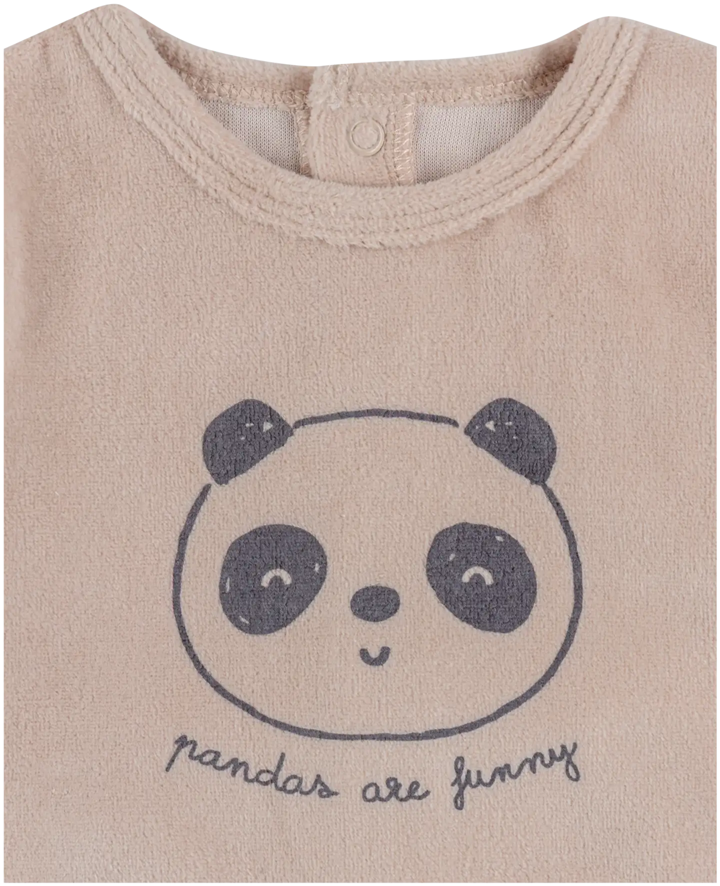 TEX BABY vauvojen velourpyjama Panda - Taupe - 3