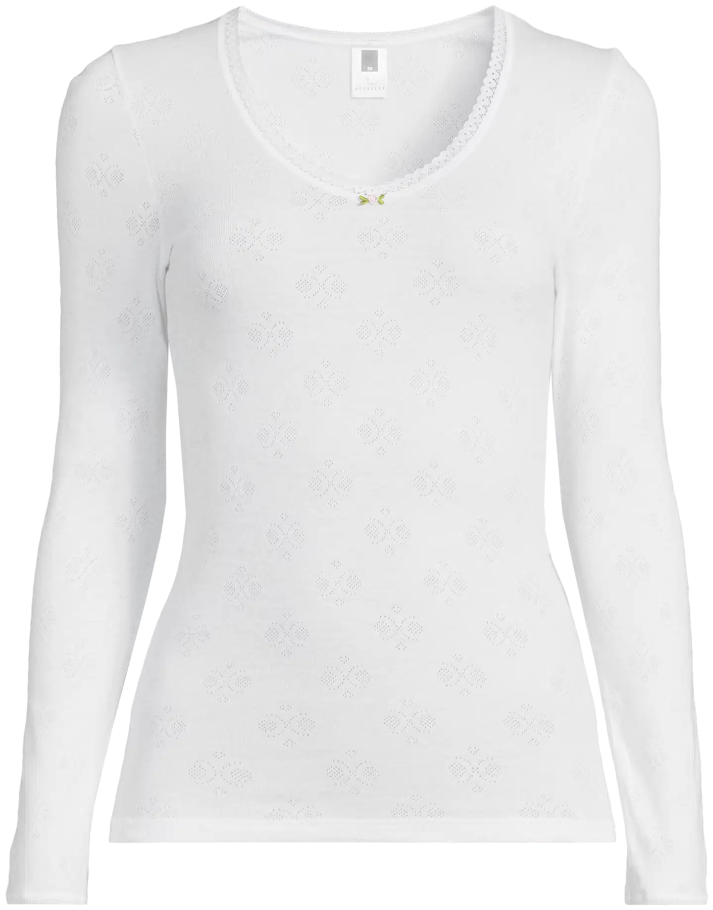 Actuelle naisten pitkähihainen aluspaita AC-39149 - WHITE - 2