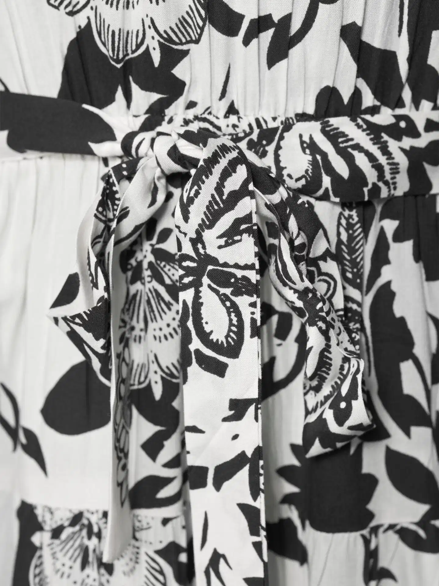 Margaux Riviera naisten mekko POPLIN-04 - WHITE & BLACK AOP - 5