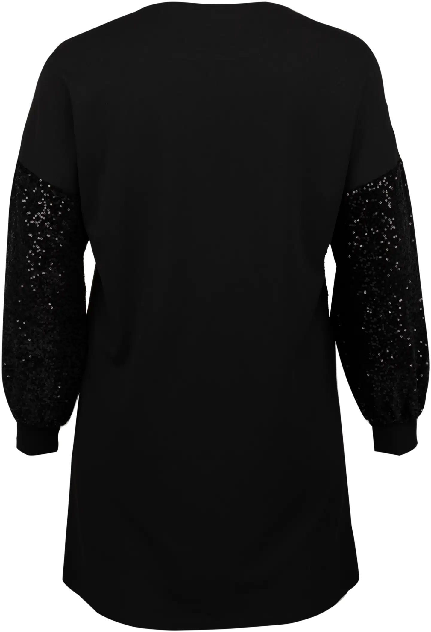 House naisten mekko paljettisomisteisilla hihoilla 218HP40261, D-mitoitus - Black - 2