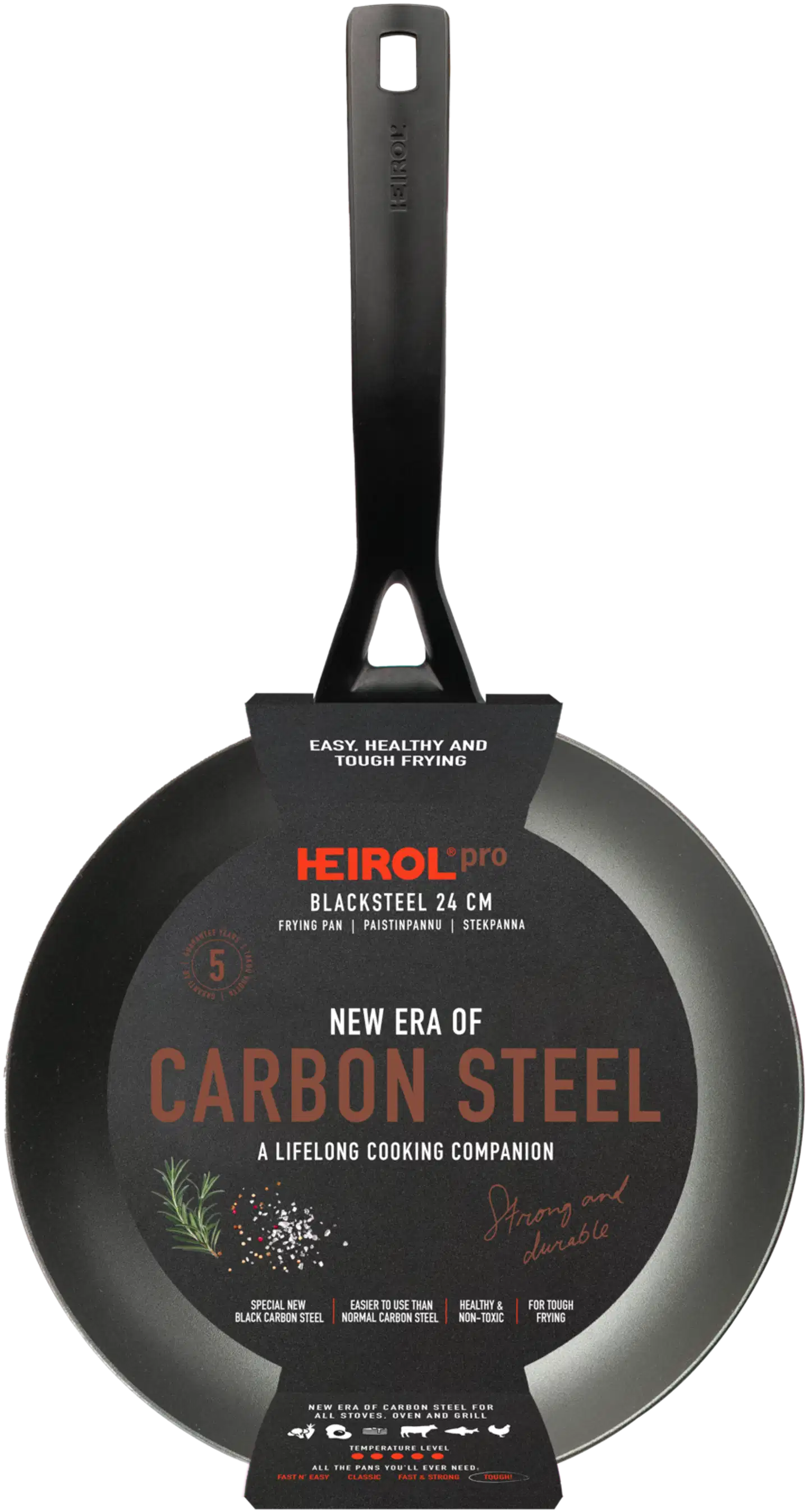 Heirol Paistinpannu 24 cm Blacksteel Pro - 3