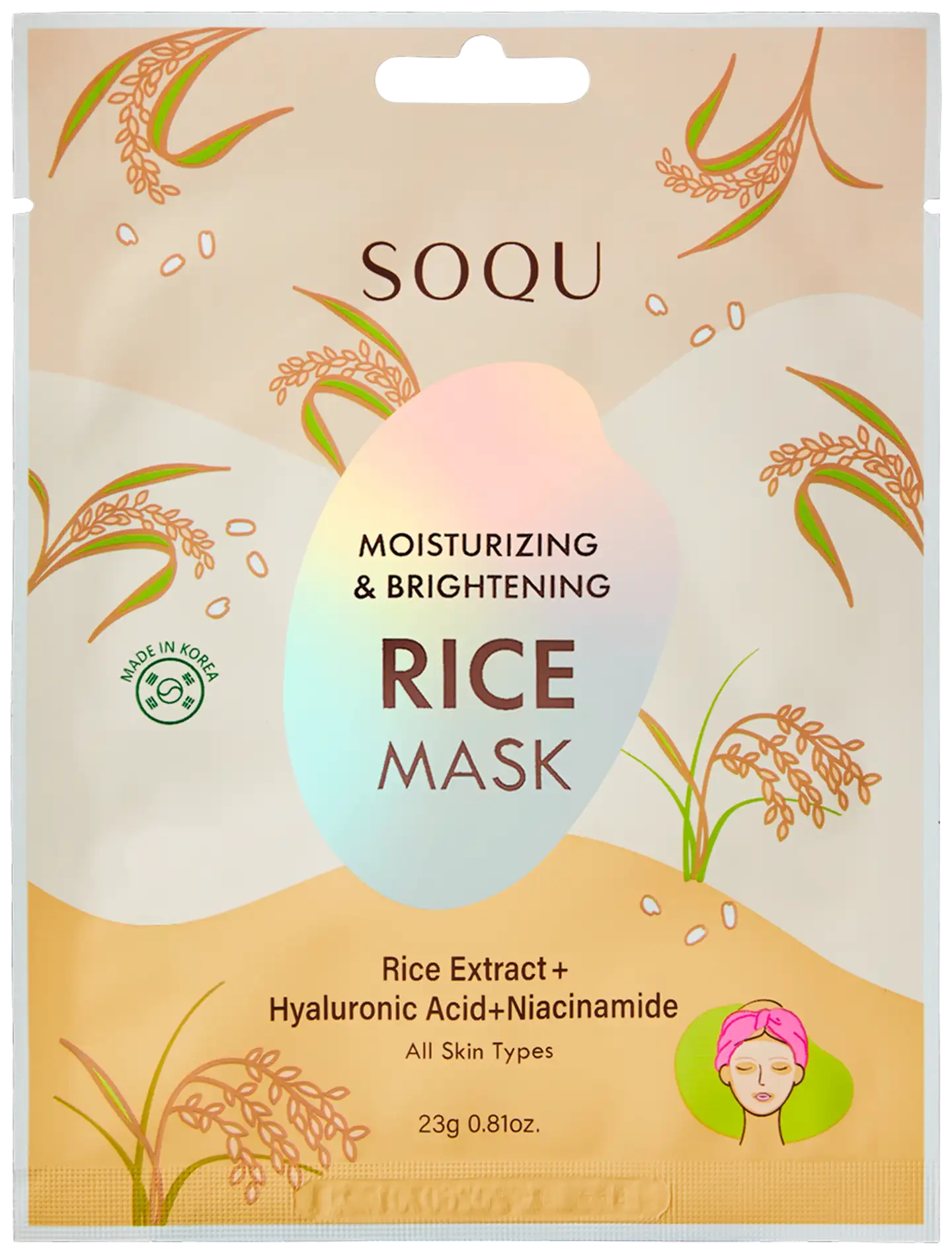 Soqu rice kangasmaski 1 kpl