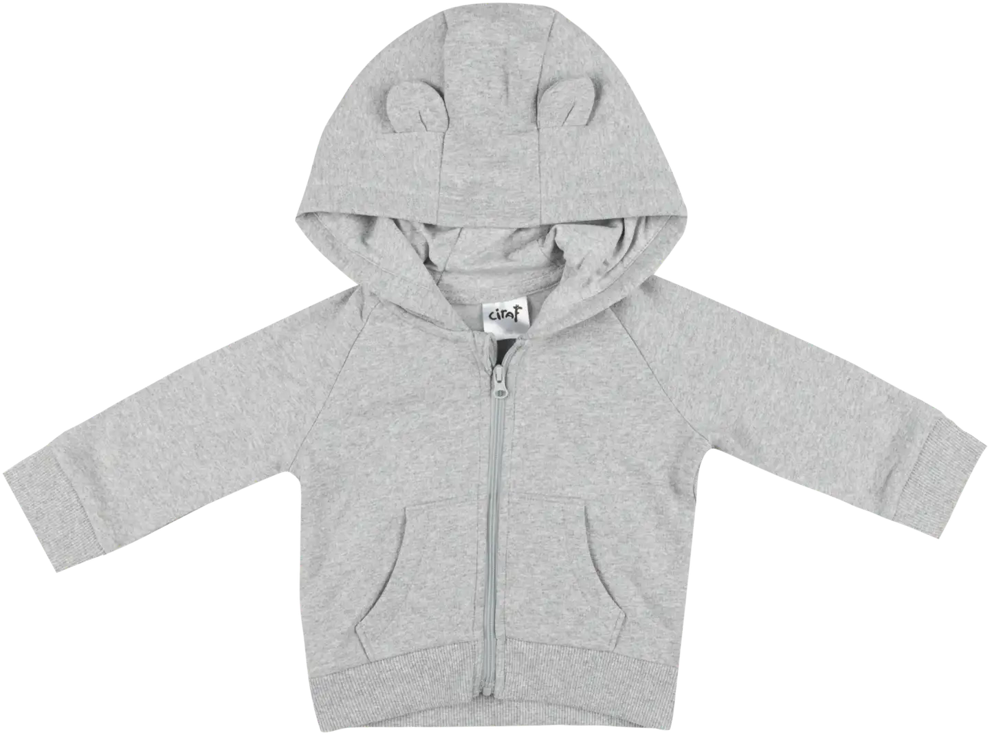 Ciraf vauvojen collegehuppari CYCLO® Nalle - Lt grey melange - 1