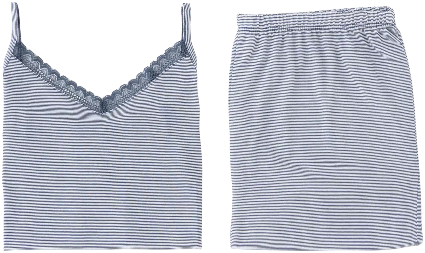 TEX naisten shortsipyjama I279927 - Blue - 2