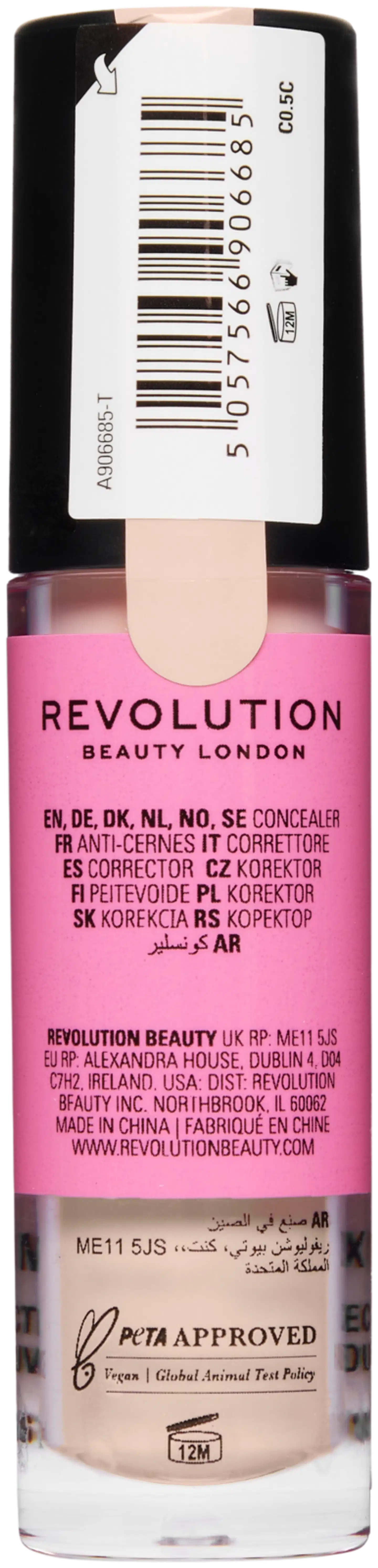 Makeup Revolution Conceal & Define Concealer C3 peite- ja korostusväri - Cool C0,5 - 2