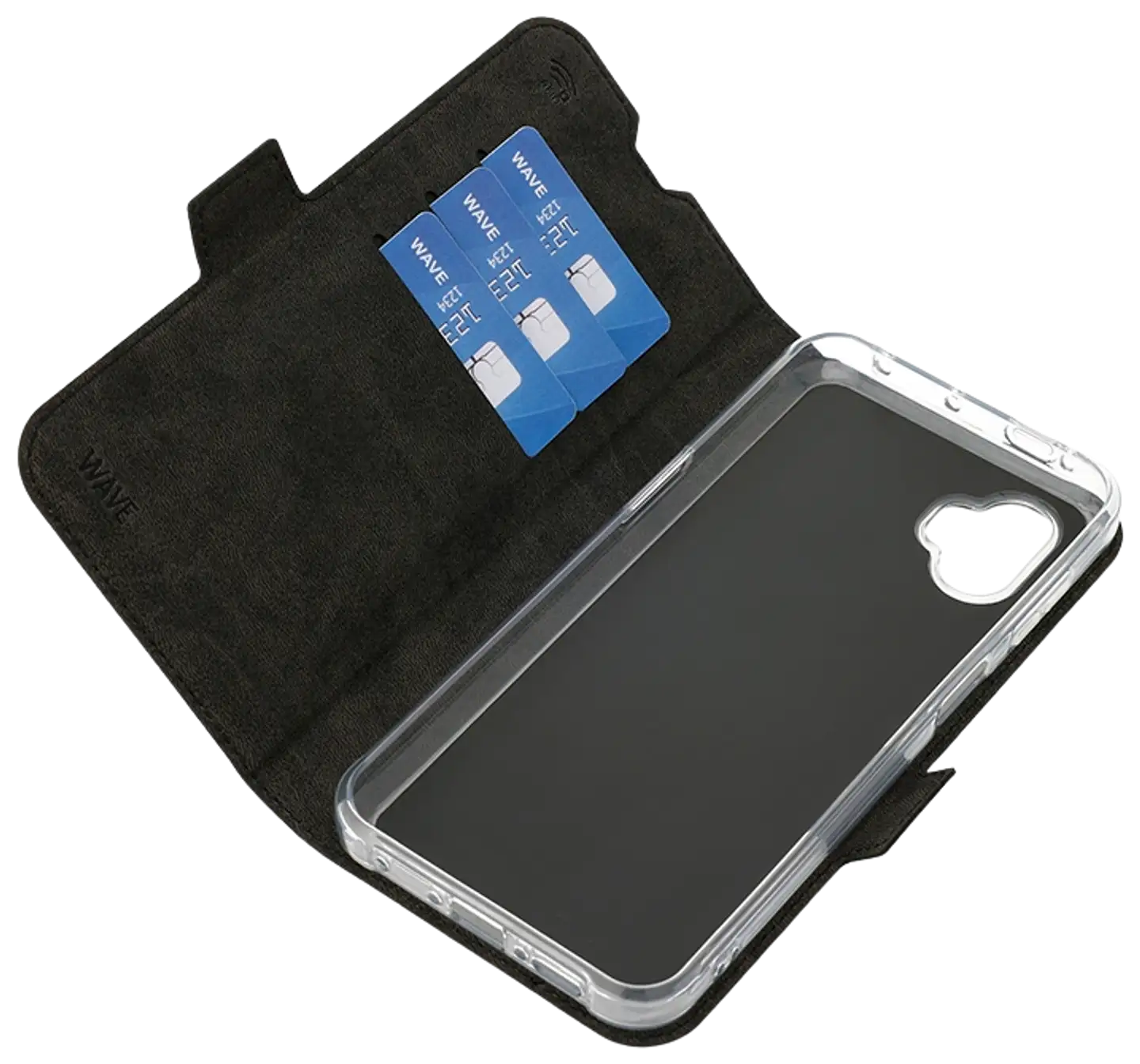 Wave Book Case, Samsung Galaxy Xcover7 Pro, Musta - 4