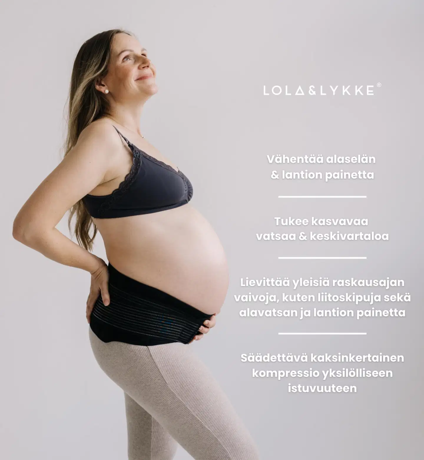 Lola&Lykke core relief raskausajan tukivyö - MUSTA - 3