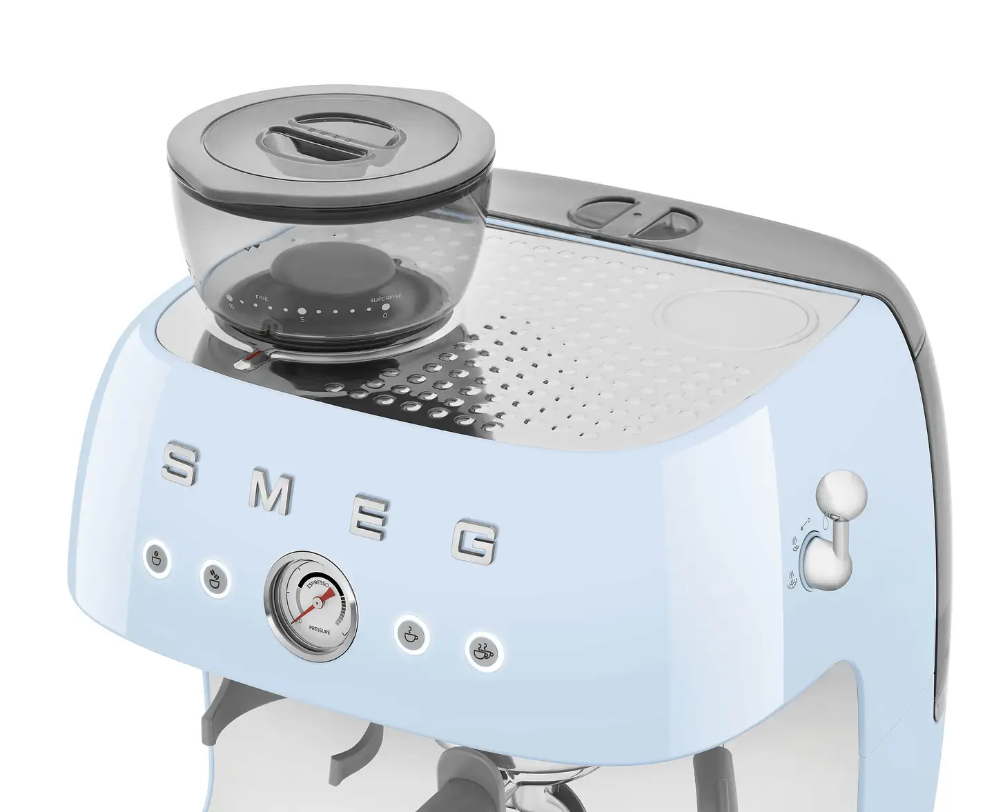 Smeg espressokeitin myllyllä vaaleansininen EGF03PBEU - 11