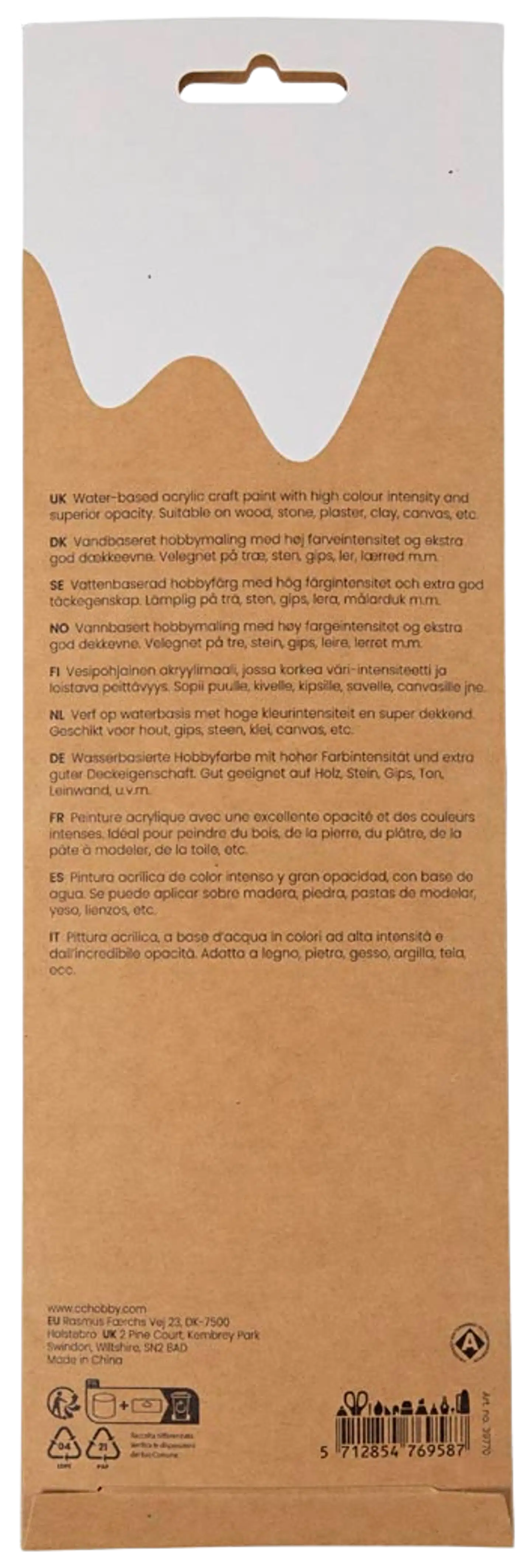 Creativ Company plus color -ask.maali pastelli 6x5ml - 3