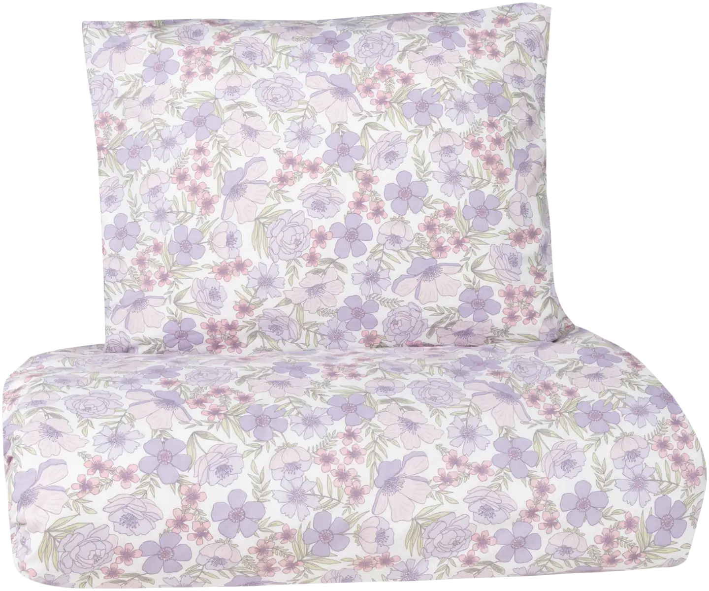 Xtra pussilakanasetti Amalfi 150x210 cm liila-vaaleanpunainen - 1