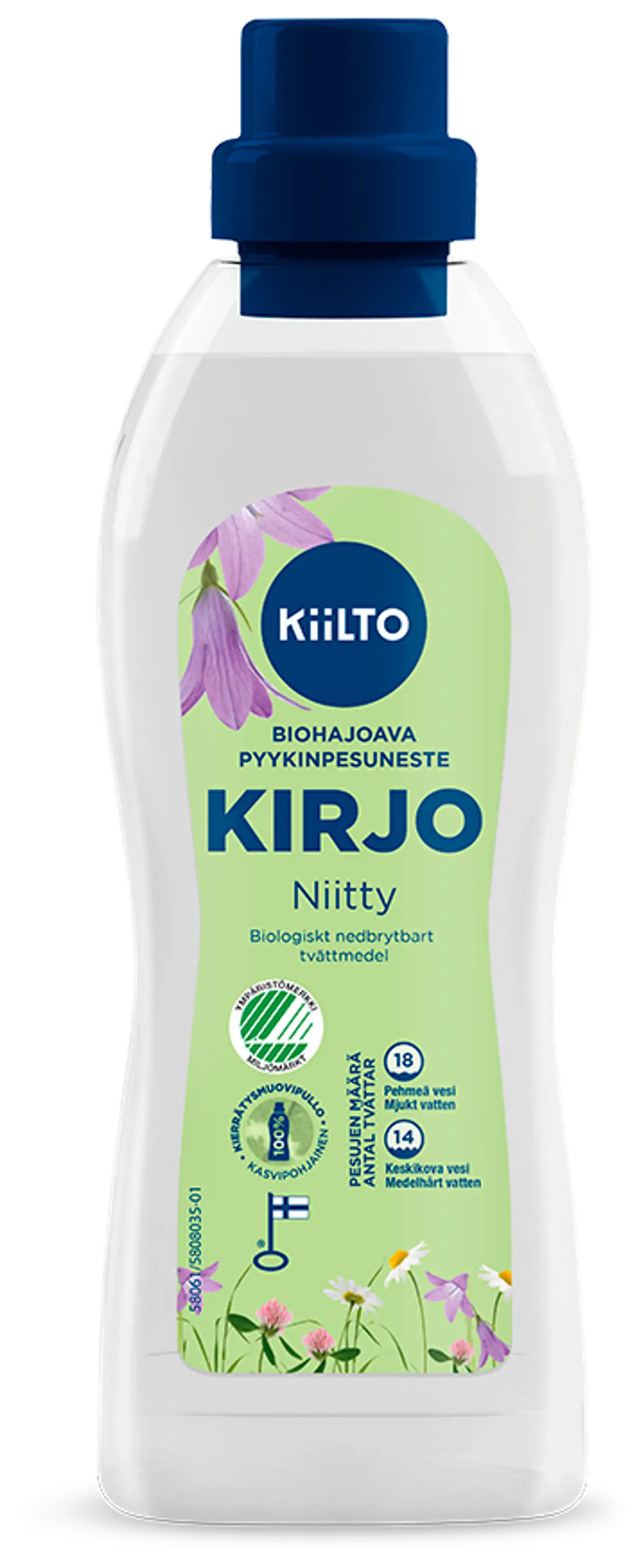 Kiilto Kirjo biohajoava pyykinpesuneste Niitty 720 ml