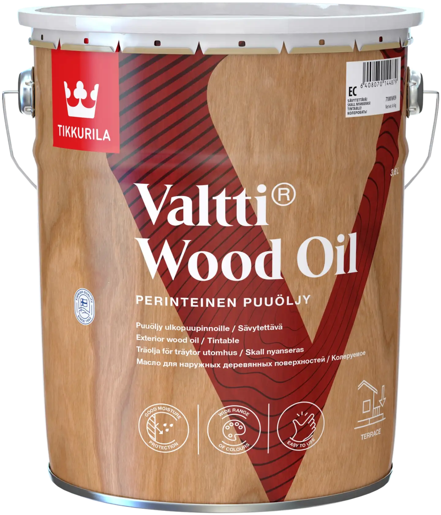 Tikkurila puuöljy Valtti Wood Oil 3,6 l EC sävytettävä