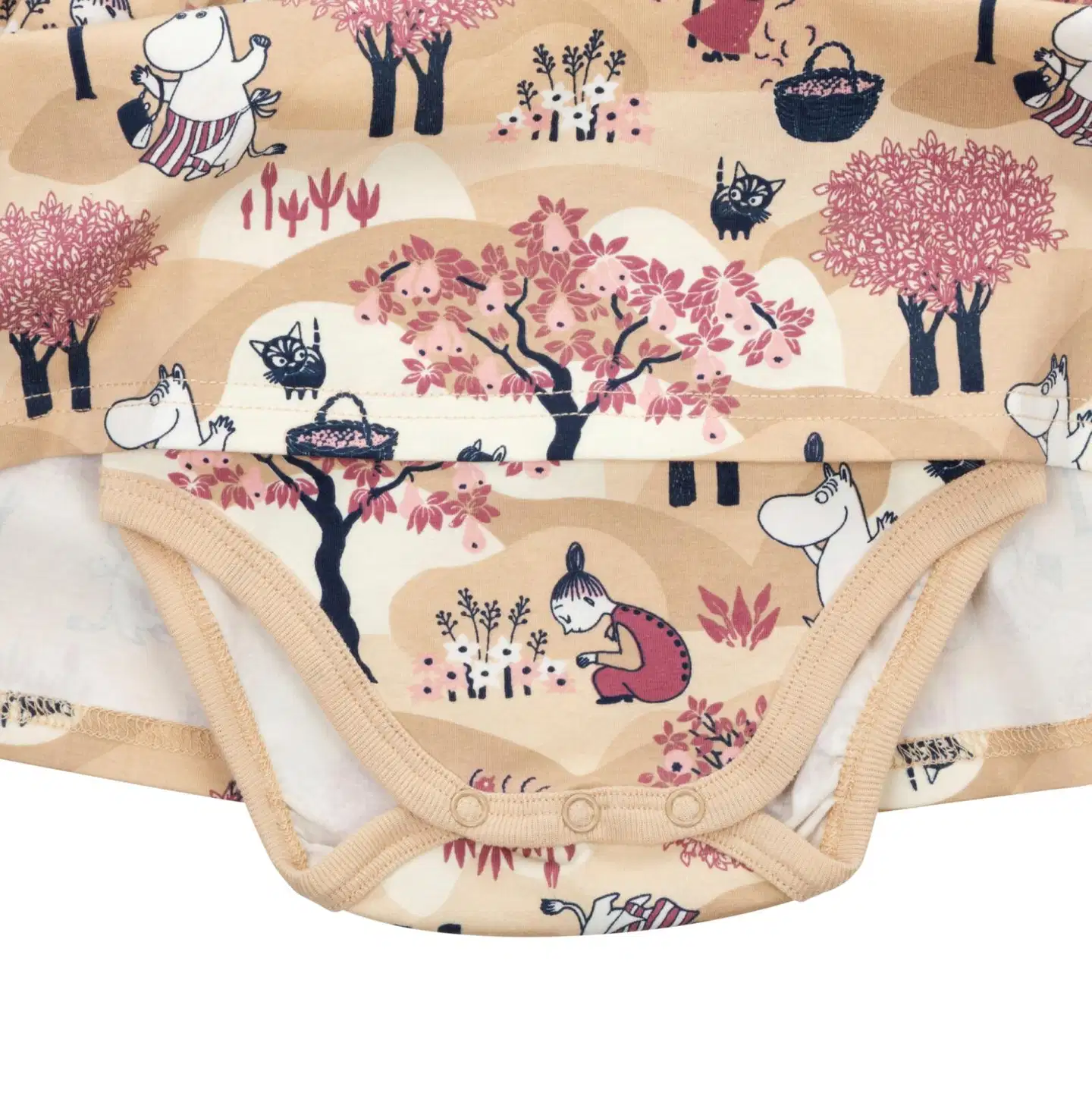 Muumi vauvojen bodymekko Hedelmäsato 592497 - beige - 3