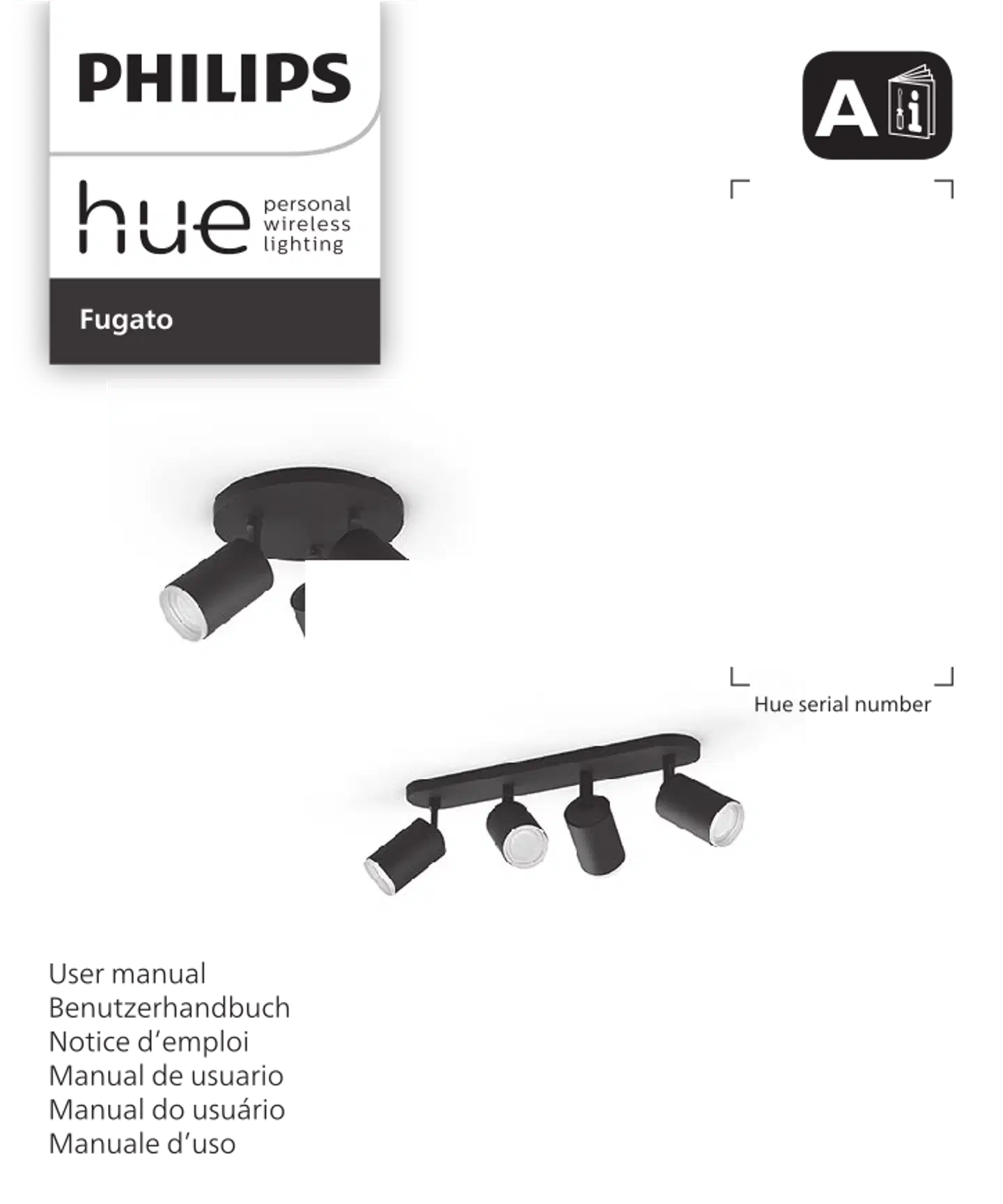 Philips Hue Fugato -kohdevalaisin 4.2W 2000-6500K 1600LM musta - 2