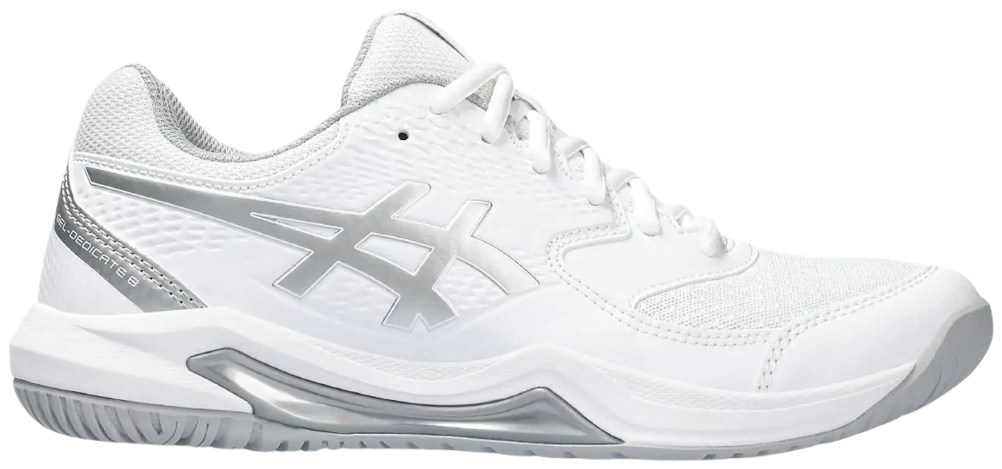 ASICS naisten tenniskengät GEL-Dedicate 8 - WHITE/PURE SILVER - 2