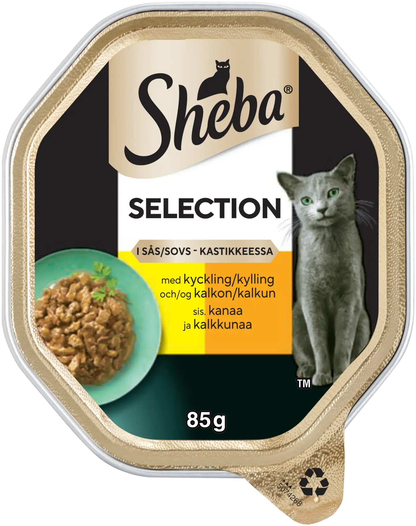 Sheba Selection Kanaa & Kalkkunaa kastikkeessa 85g