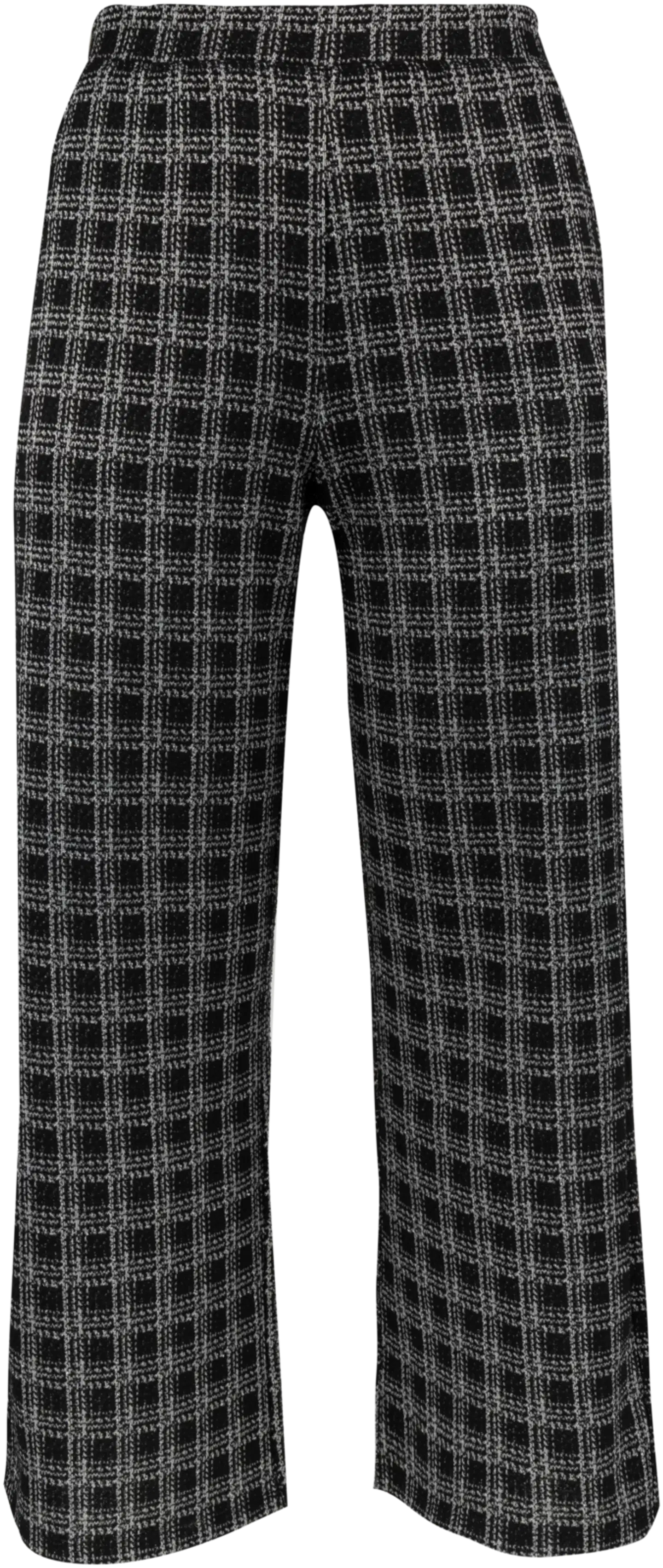 House naisten buklee-kankaiset housut 222HP40267, D-mitoitus - Black&grey - 1