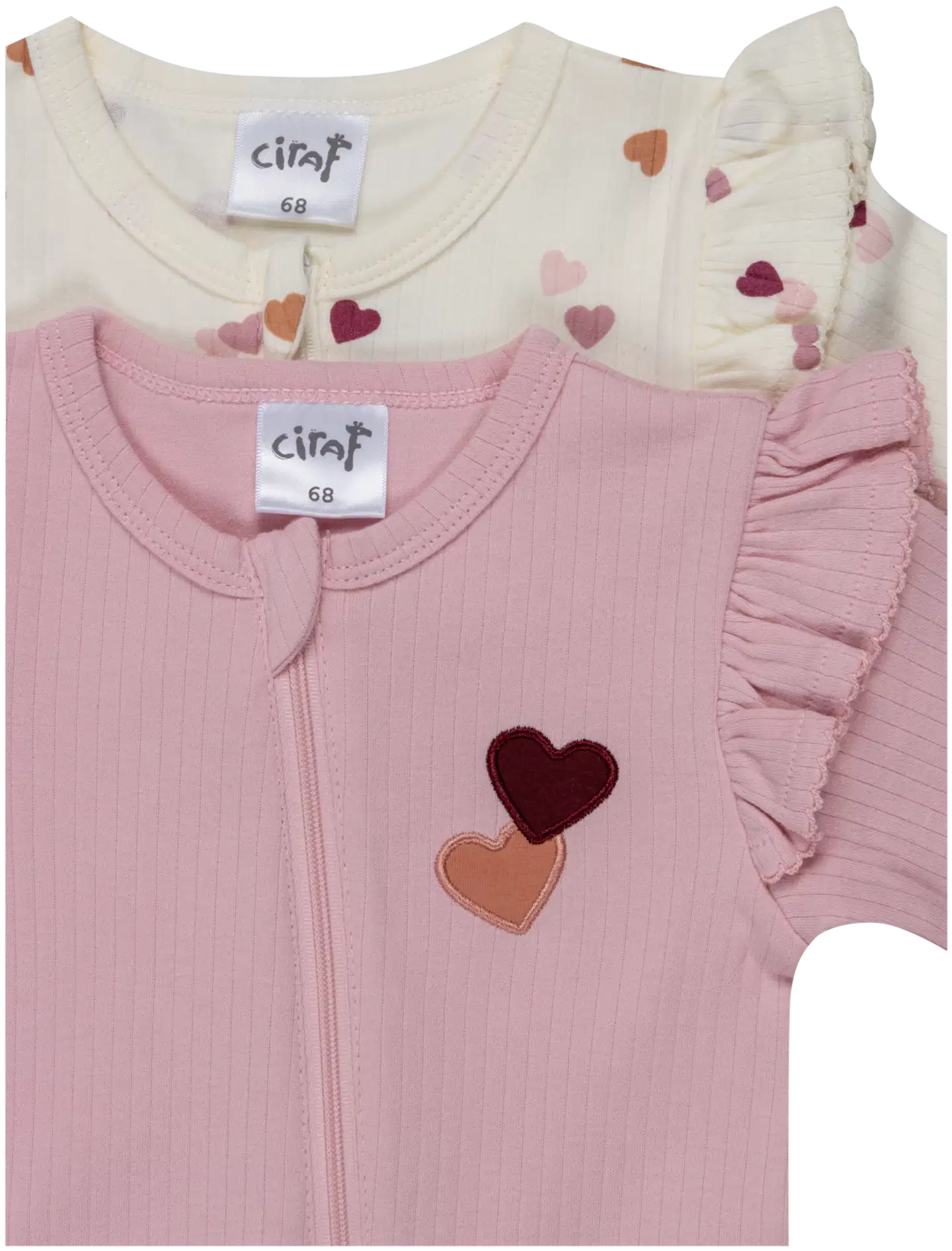 Ciraf vauvojen pyjama Ballerina 250B262924 2-pack - pink heart - 3