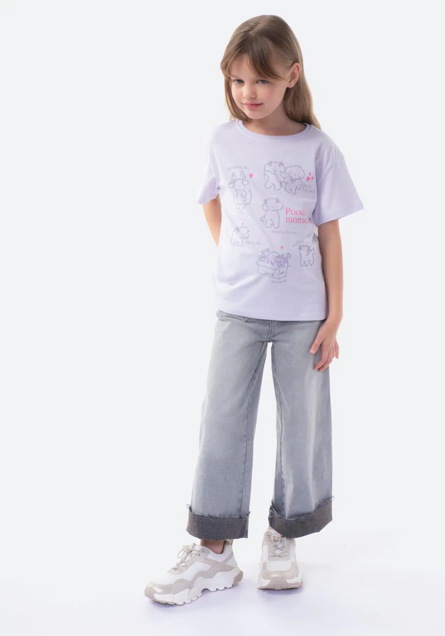 TEX BASIC lasten t-paita I276629 - LILAC LIGHT - 4