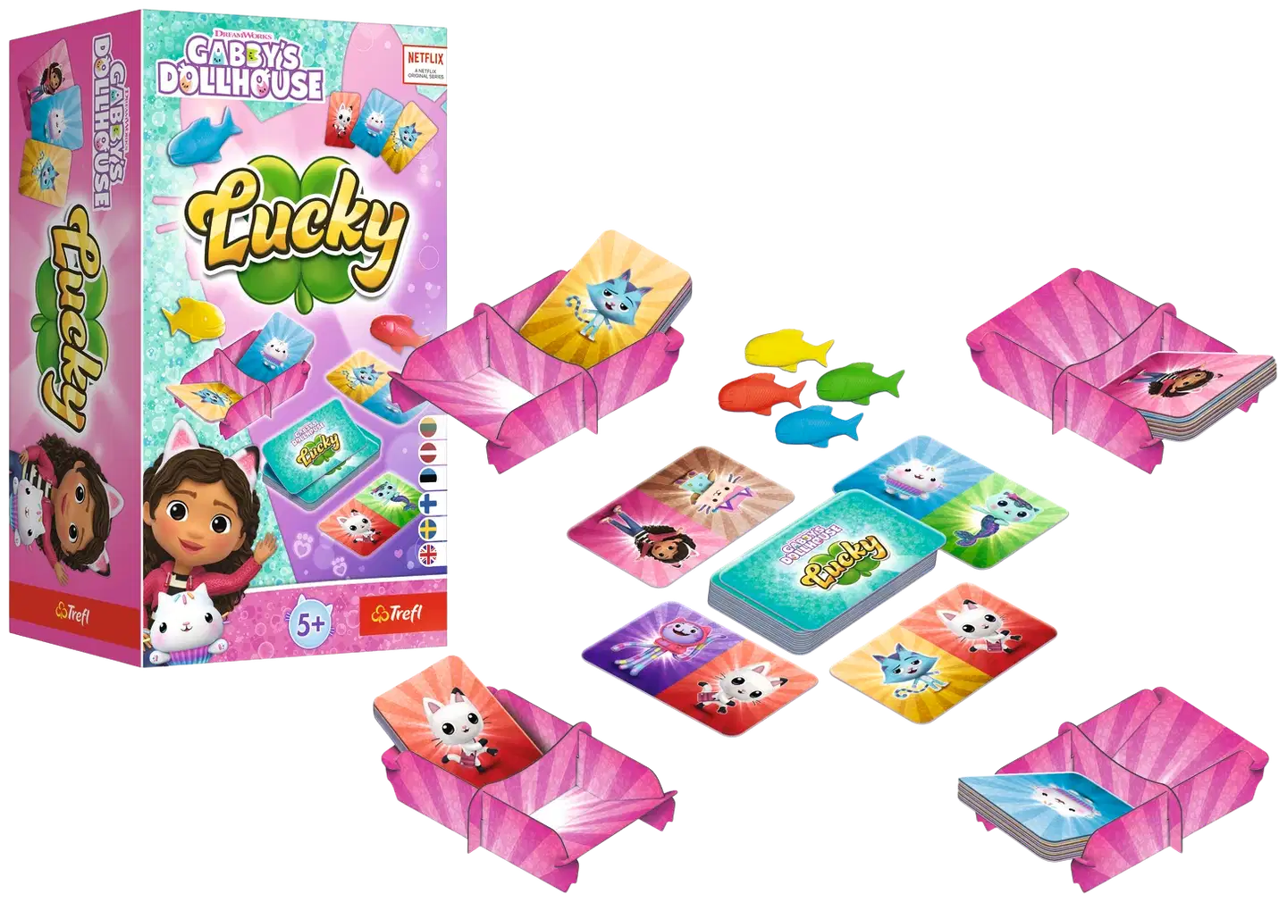Trefl Gabby's Dollhouse lautapeli Gabbyn nukketalo Lucky - 2