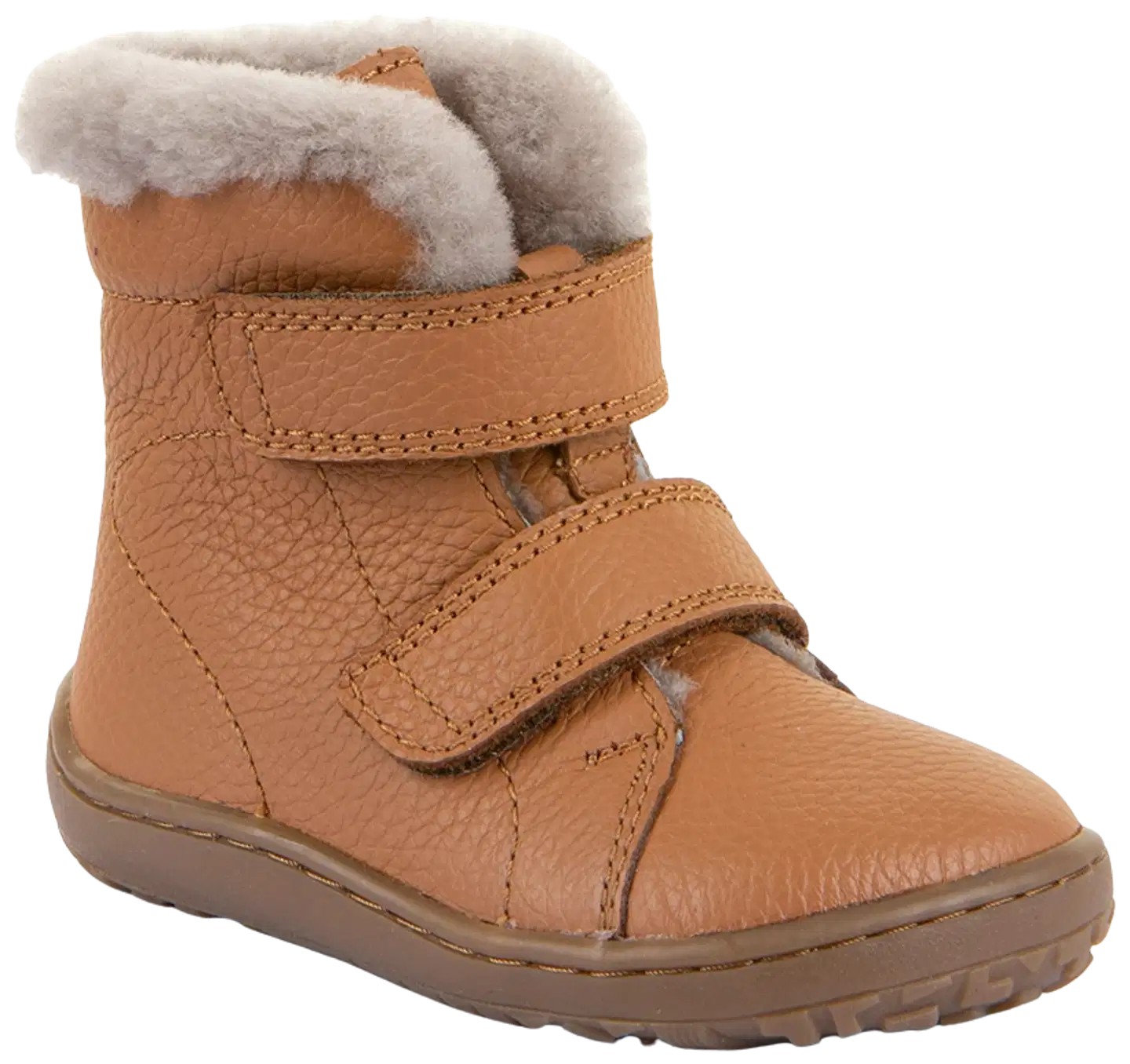 Froddo lasten lampaanvillavuorellinen talvipaljasjalkakenkä Furry Boot - COGNAC - 2