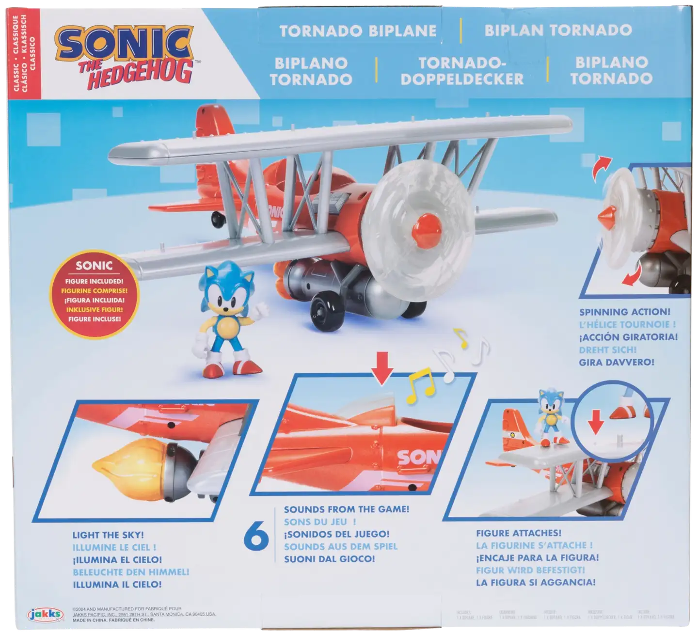 Sonic leikkisetti Tornado Biplane + Sonic-hahmo 2.5" - 14