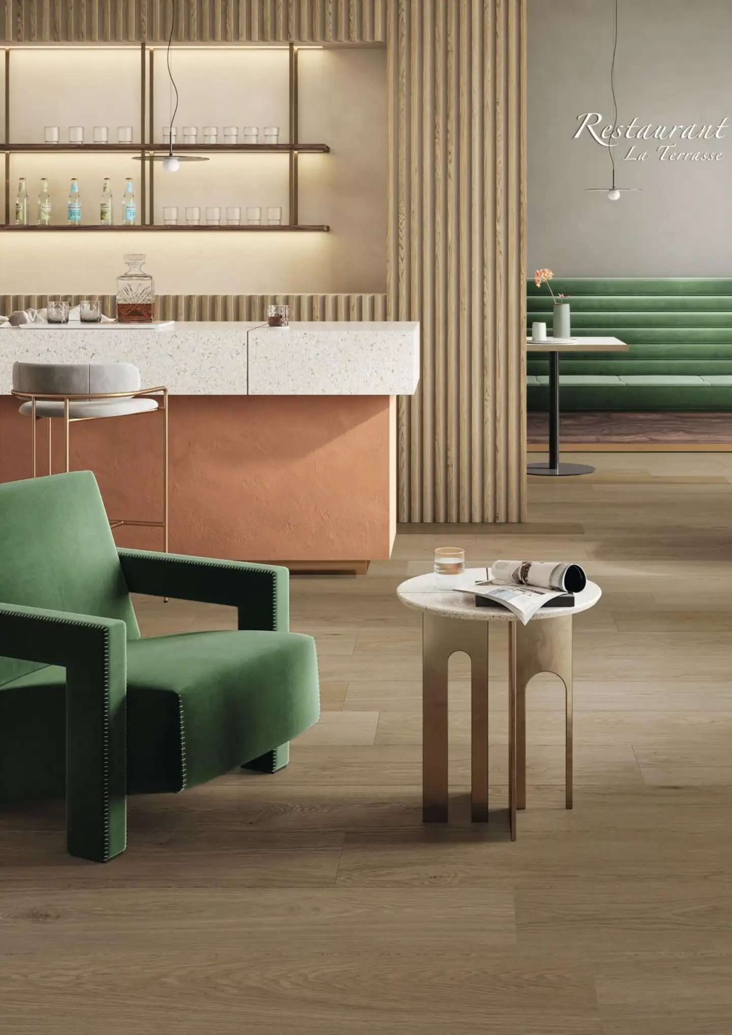 Gerflor vinyylilankku Creation 55 Clic Acoustic Lounge Oak Chestnut 19dB KL33 - 2