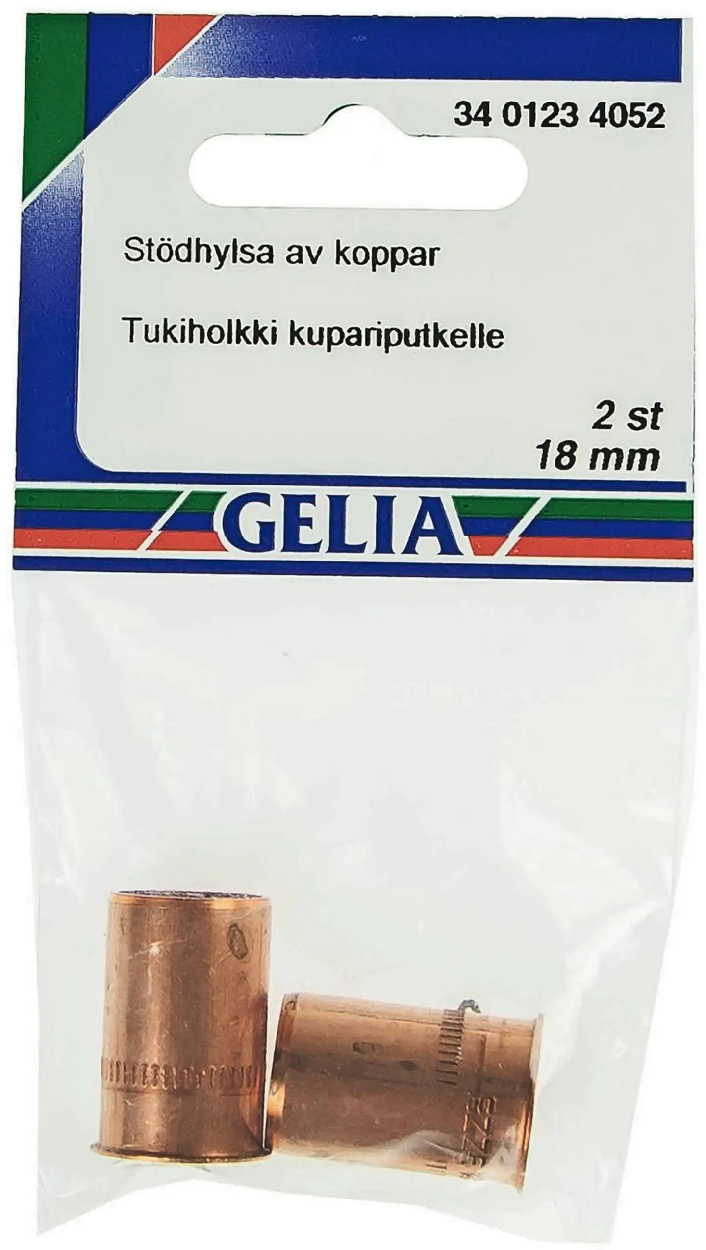 Gelia tukiholkki 18mm 2kpl