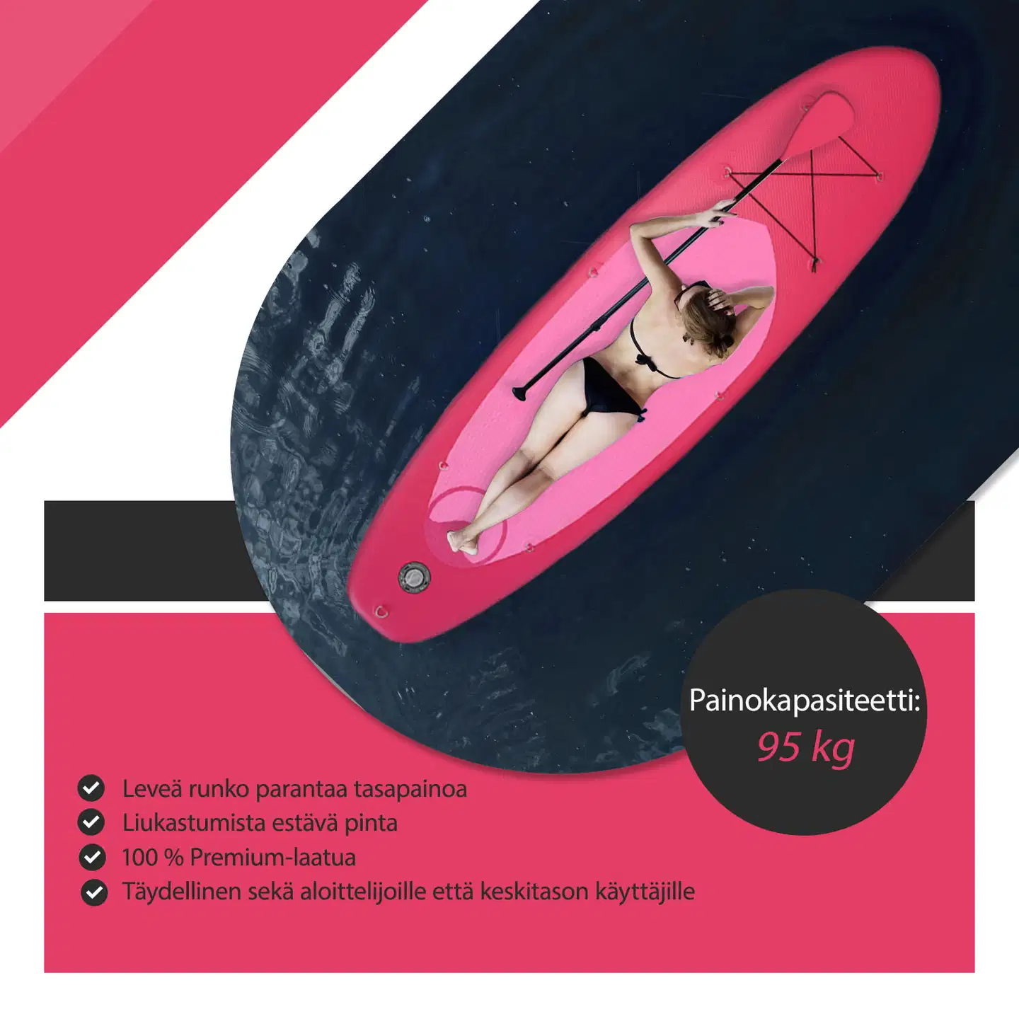 Deep Sea SUP-lautasetti Standard, pinkki - 9