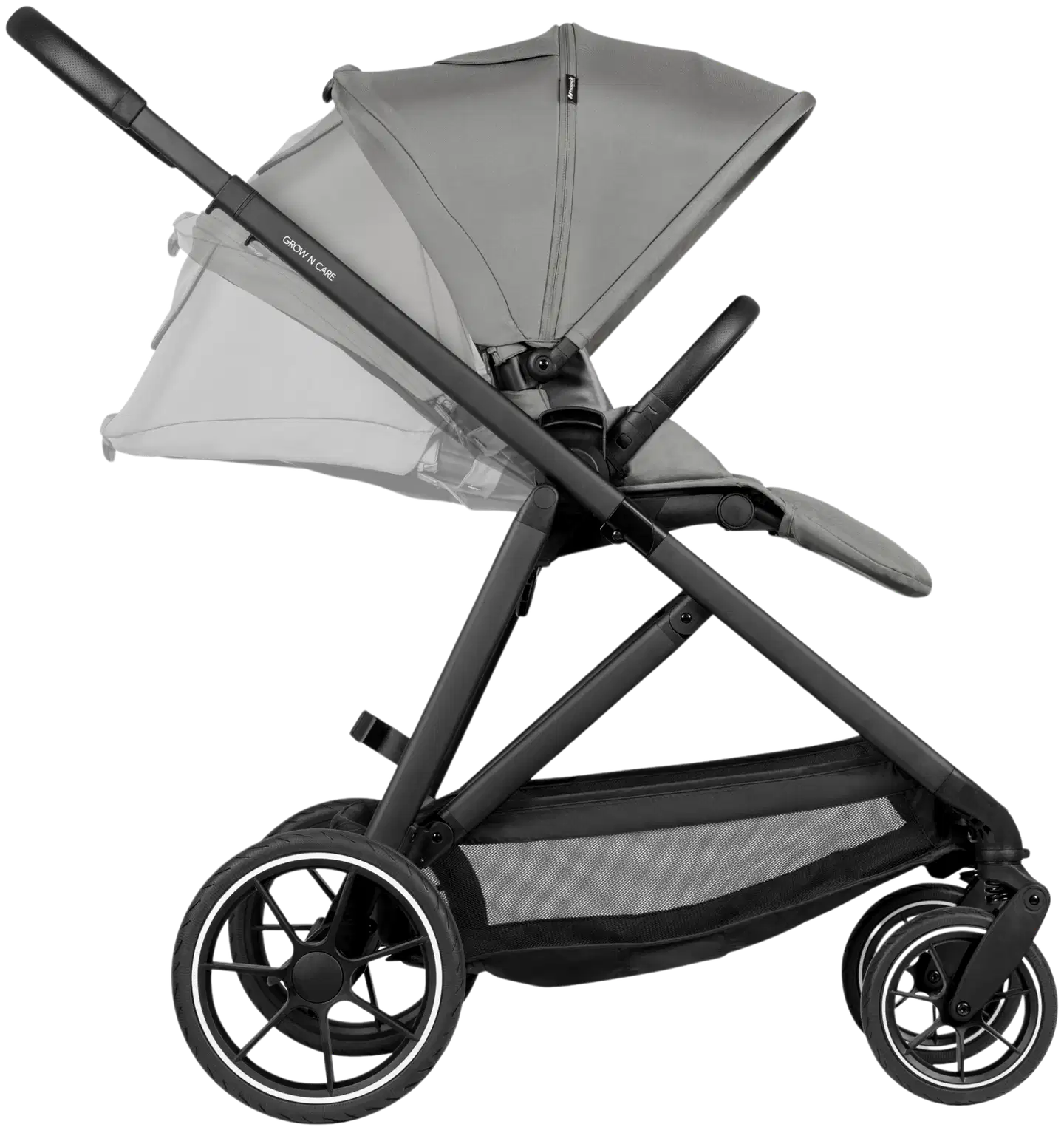 Hauck rattaat Grow N Care Twin set tummanharmaa - 4