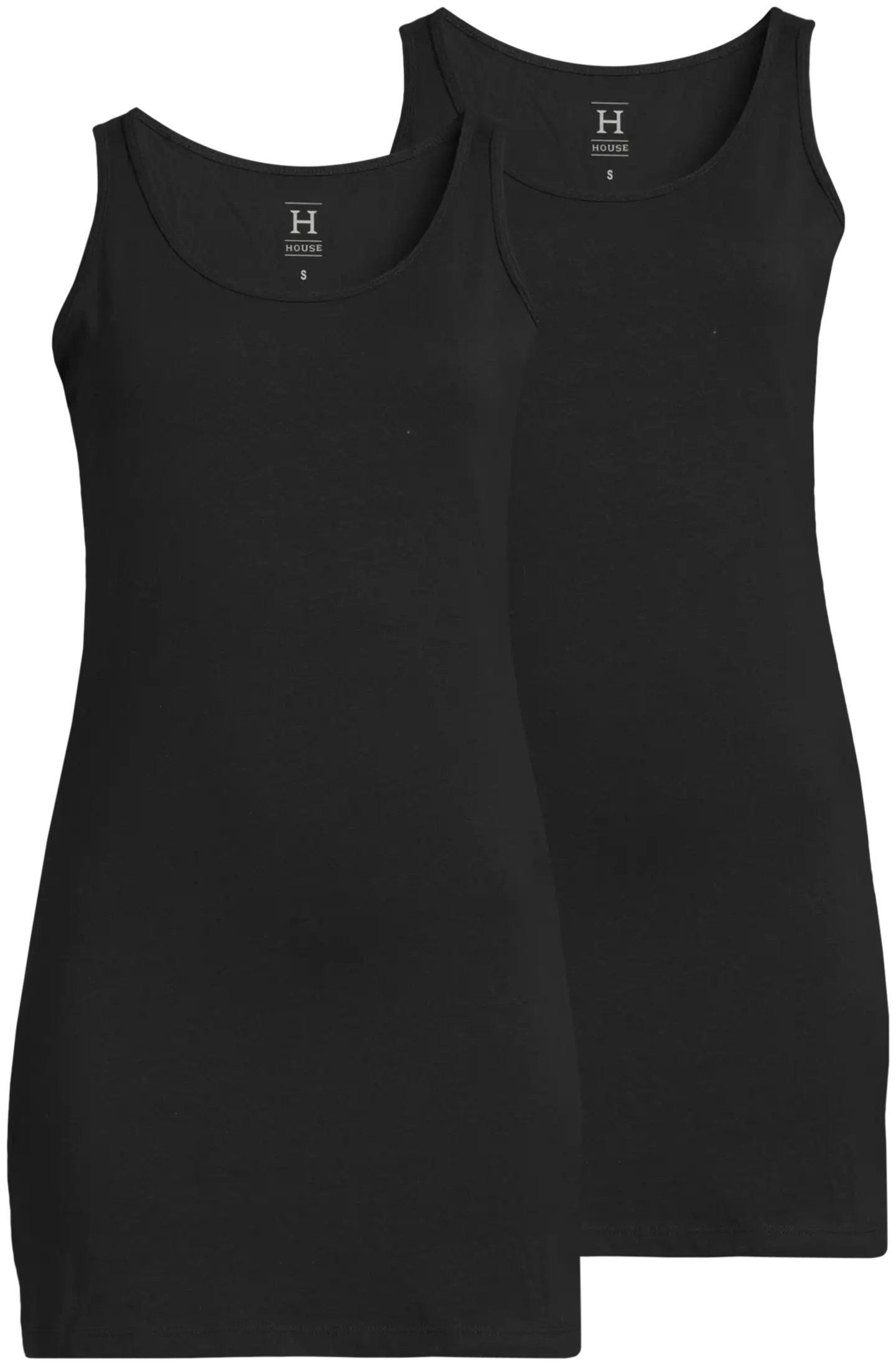 House naisten pitkä toppi Nina 2-pack - BLACK - 2