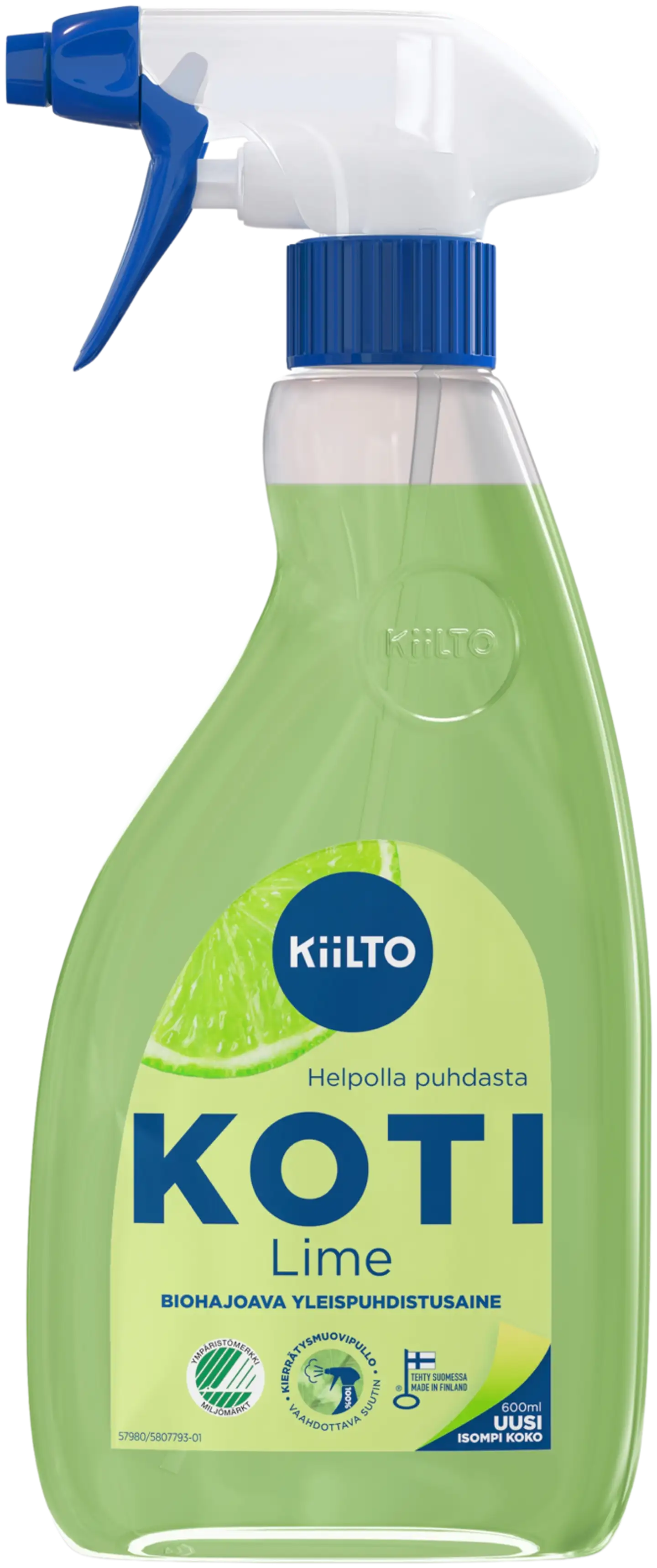 Kiilto Koti biohajoava yleispuhdistussuihke Lime 600 ml