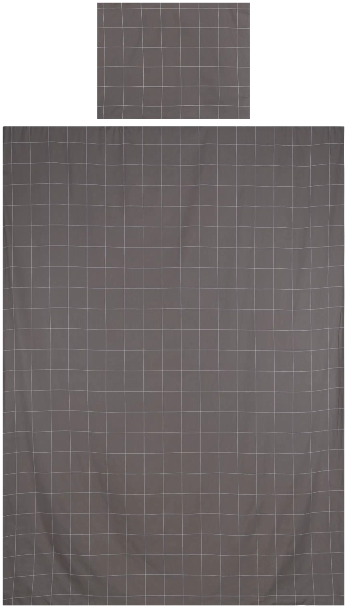 Xtra pussilakanasetti Check 150x210 cm tummanharmaa - 1