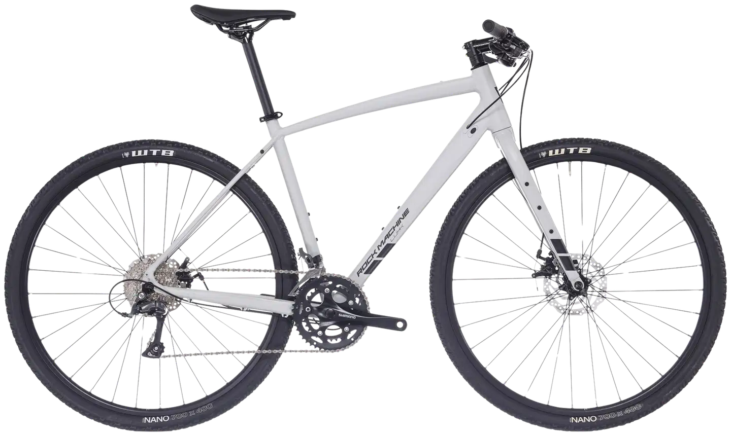 Rock Machine Lukk 20 Flatbar 28" Gravelpyörä 16 vaihdetta runko S cm harmaa