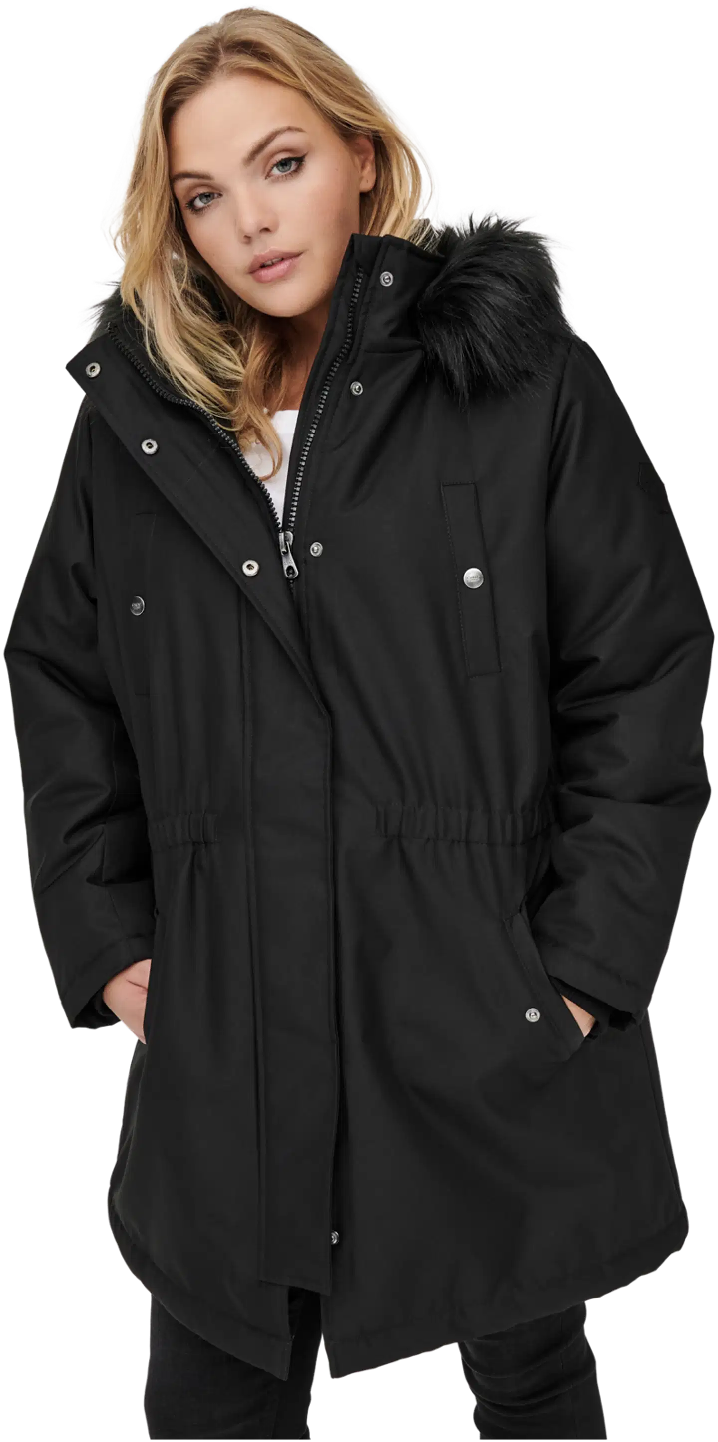 ONLY CARMAKOMA naisten parkatakki Carirena - Black - 6