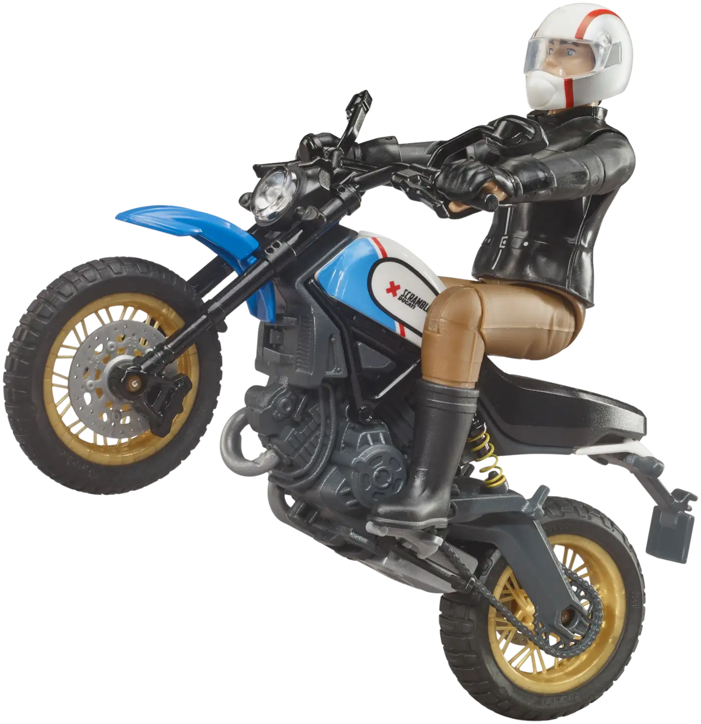 Bruder Ducati Scrambler Desert Sled moottoripyörä kuljettajalla - 4