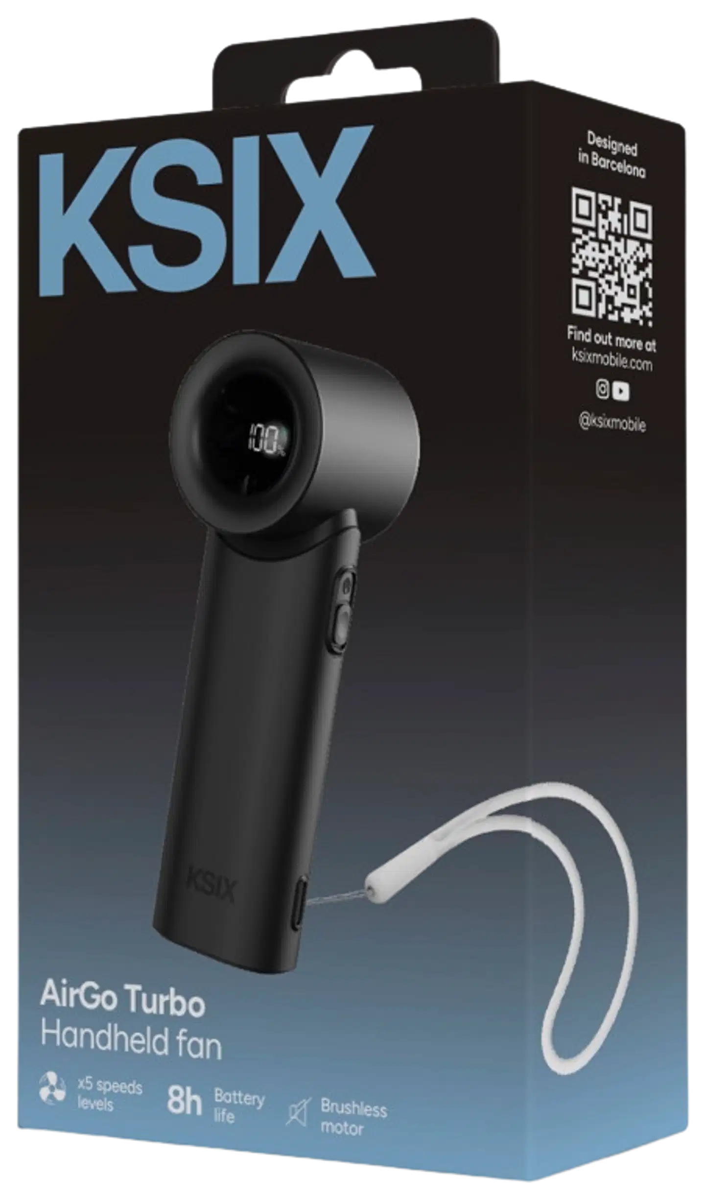 KSIX AirGo Turbo kannettava tuuletin - 2