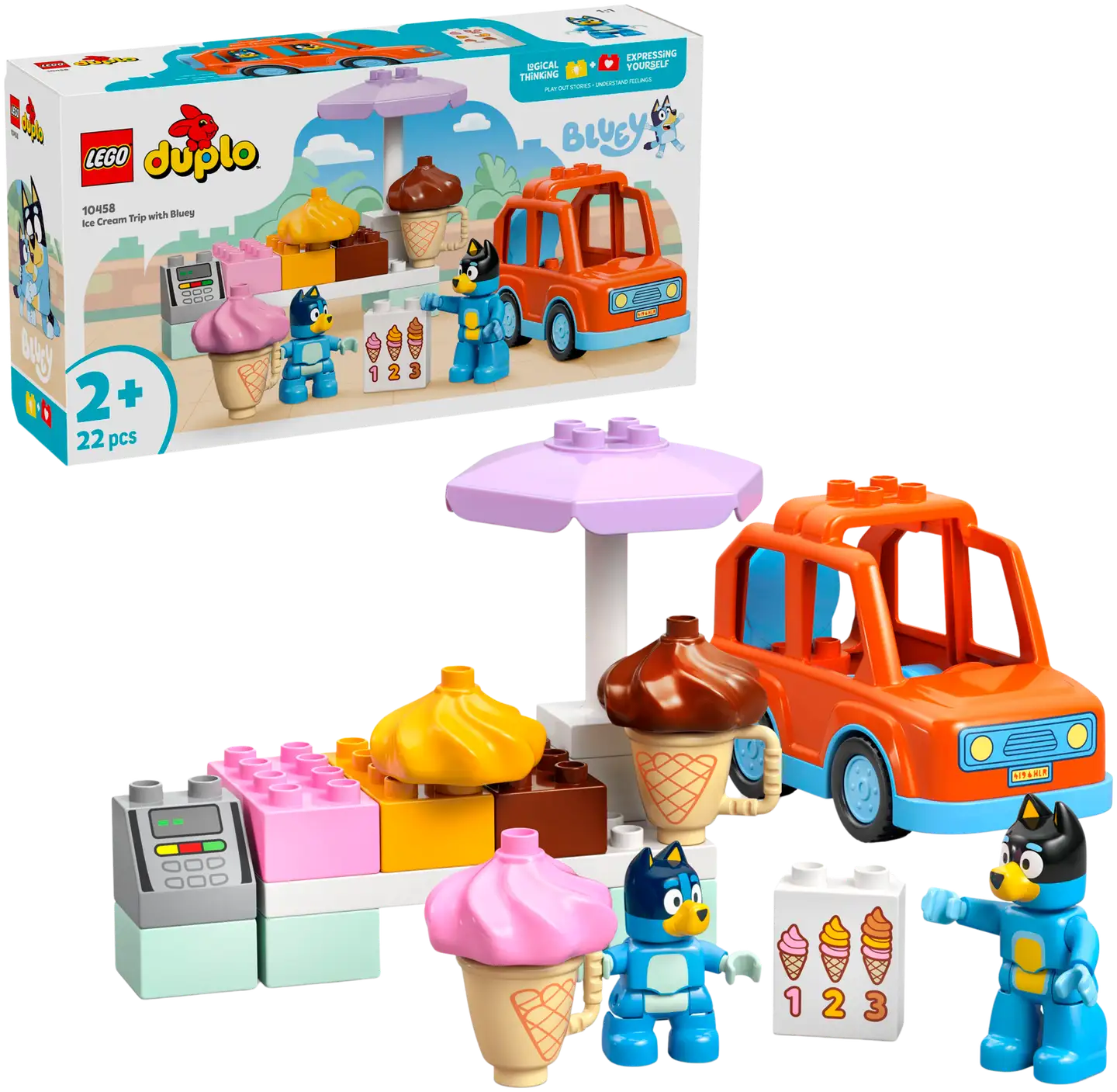 LEGO DUPLO Bluey 10458 Jäätelöretki Blueyn kanssa - 1