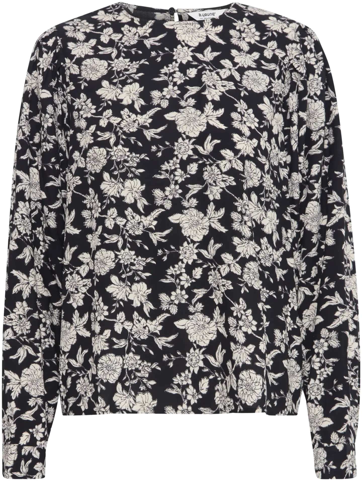 B.young naisten pusero Byjosa pleat - Black Birch Florals - 1