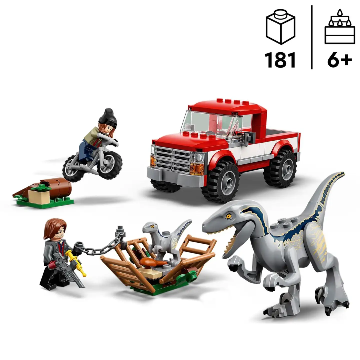 LEGO® Jurassic World™ Velociraptorit Blue ja Beta jäävät kiikkiin 76946 - 2