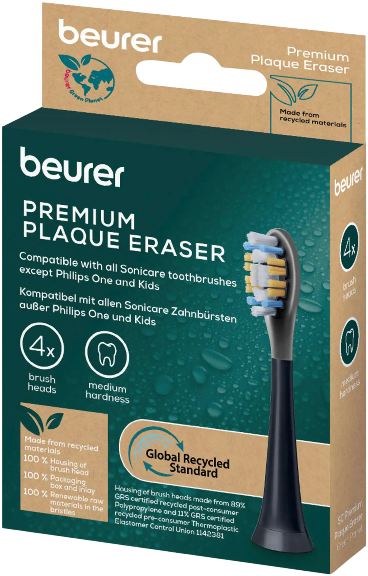 Beurer SC 4 kpl Plaque Eraser vaihtoharjoja sonic-sähköhammasharjaan - 3