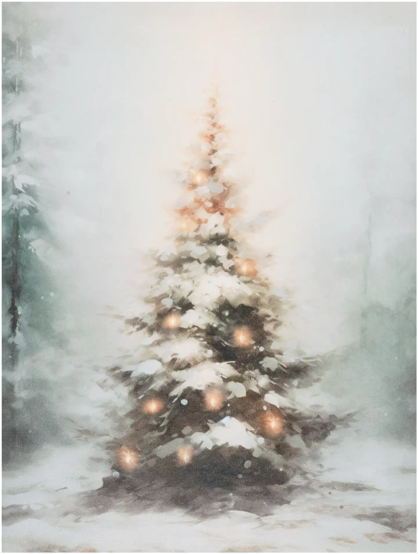 Taulu Joulukuusi LED-valoilla 30x40 cm - 1