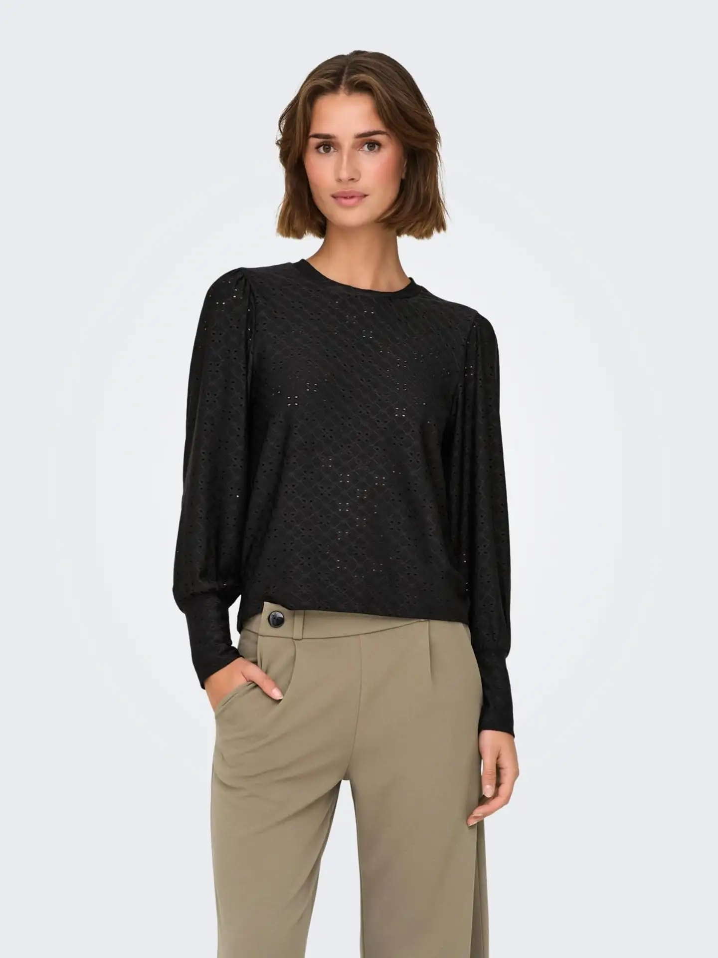 JDY naisten ajaton brodeerattu paita Jdycathinka - BLACK - 6