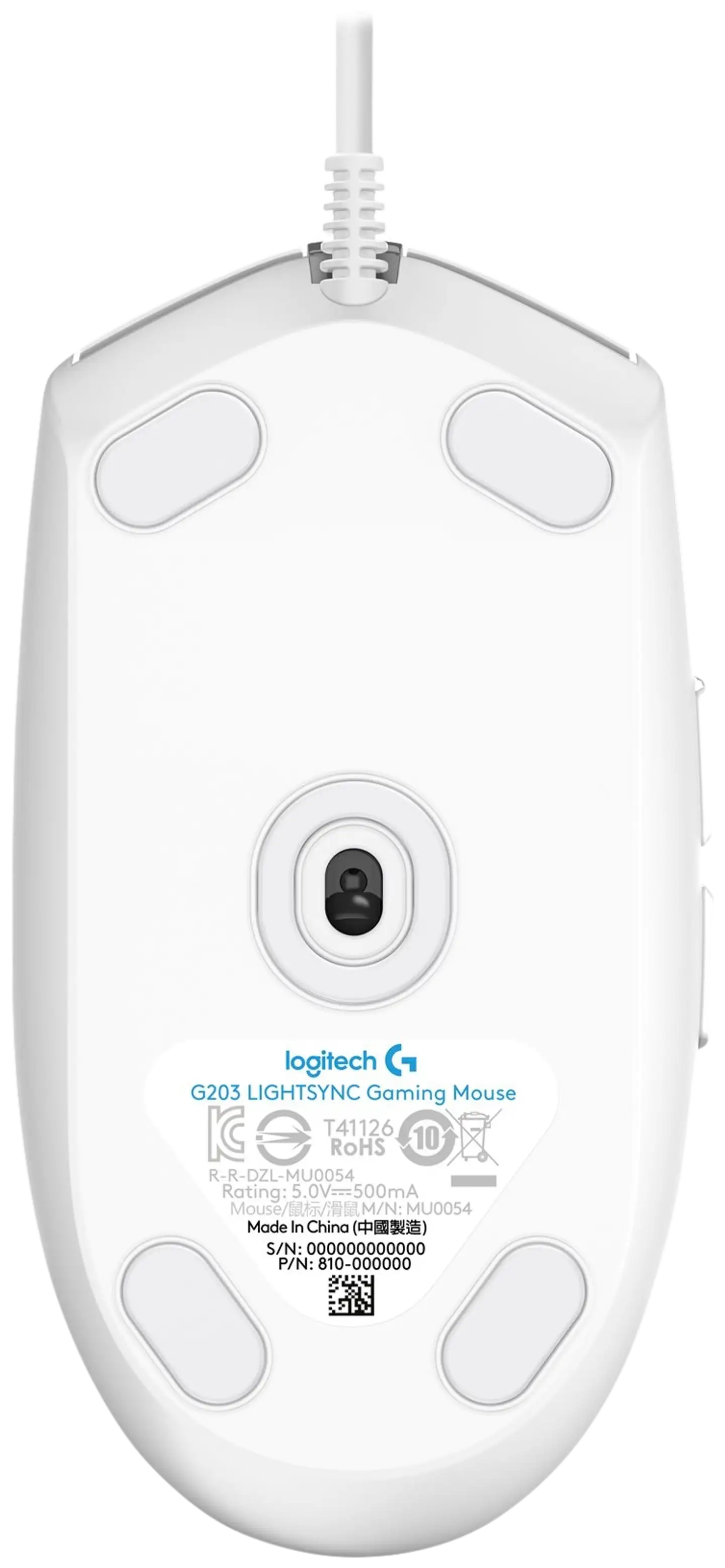 Logitech pelihiiri G203 valkoinen - 5