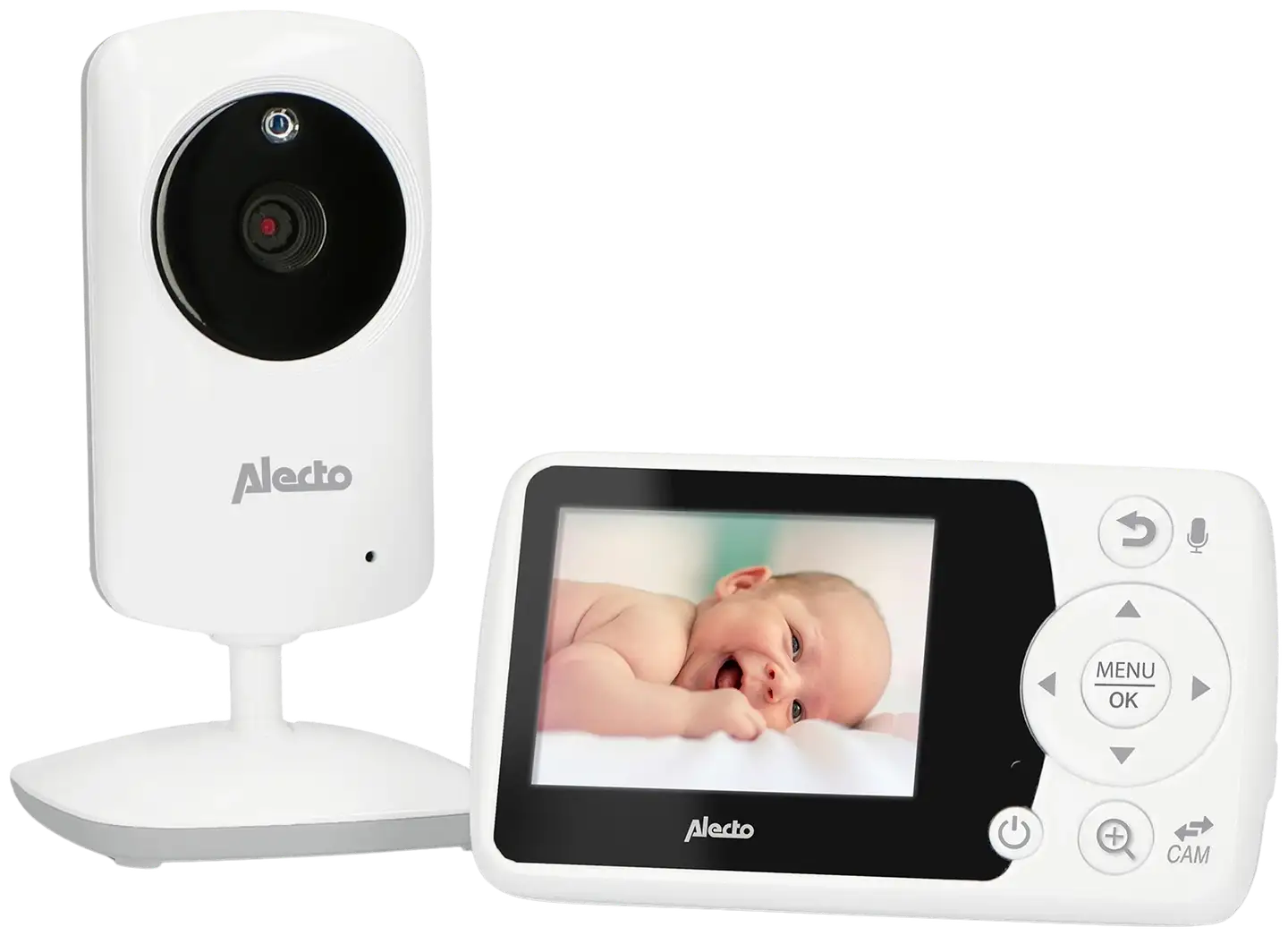 Alecto itkuhälytin kameralla ja näytöllä - 3