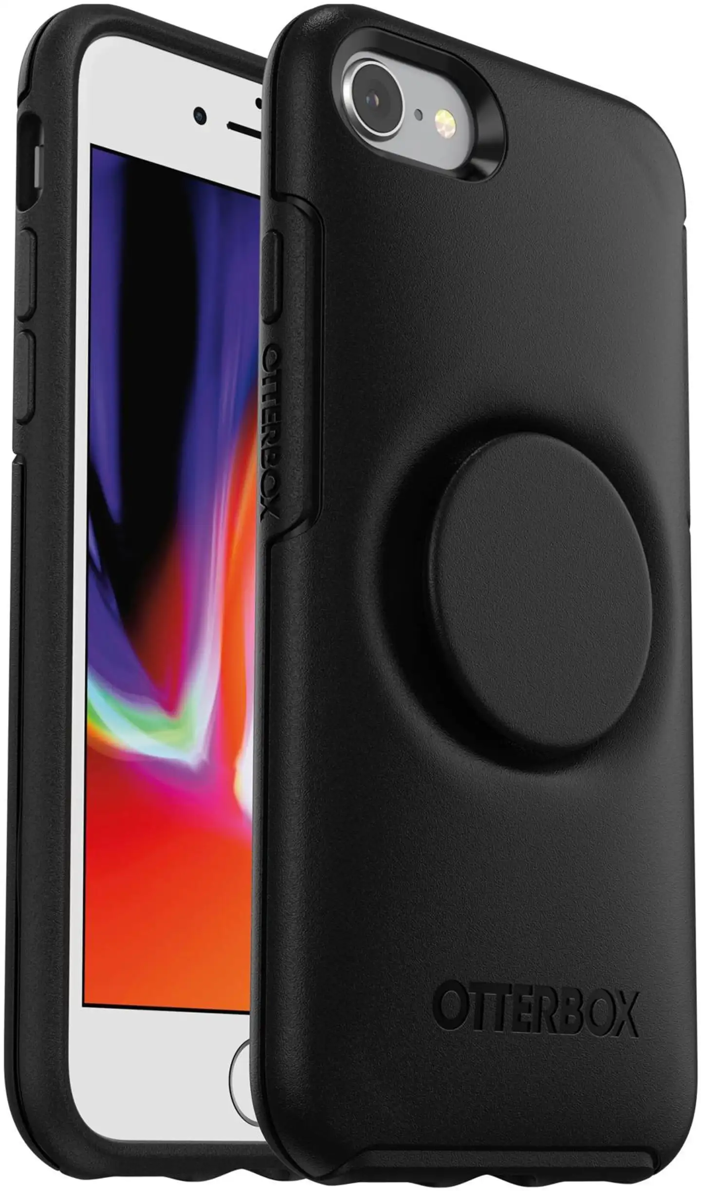 Otterbox otter + PopSocket symmetry suojakuori iPhone 8/7 black