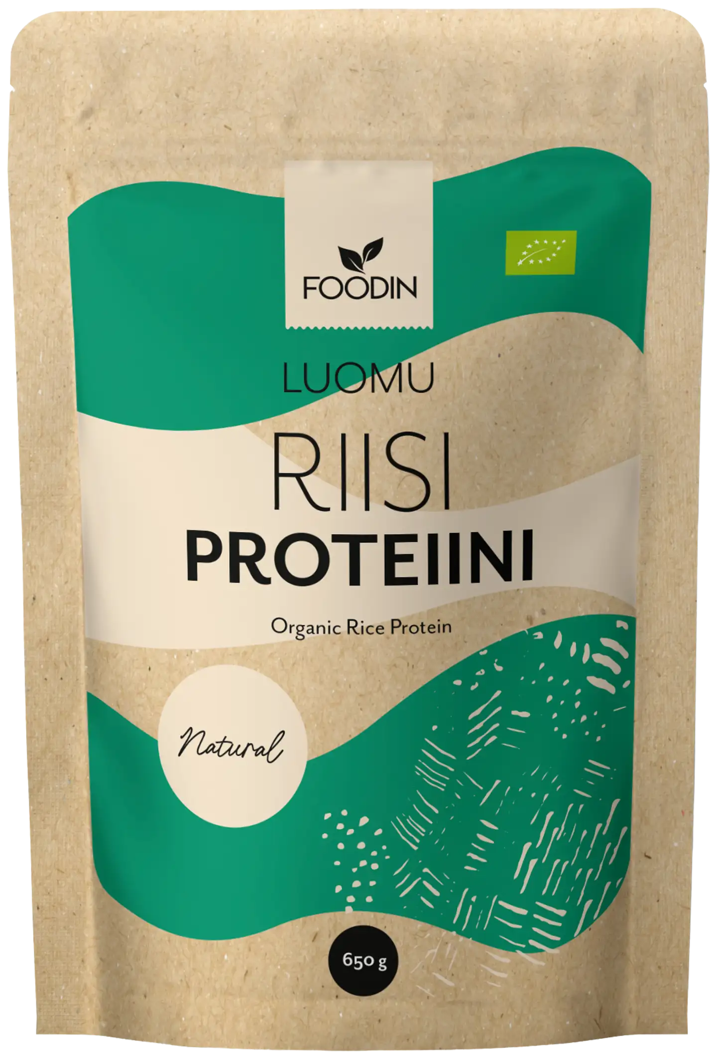 Foodin Riisiproteiini maustamaton luomu 650g