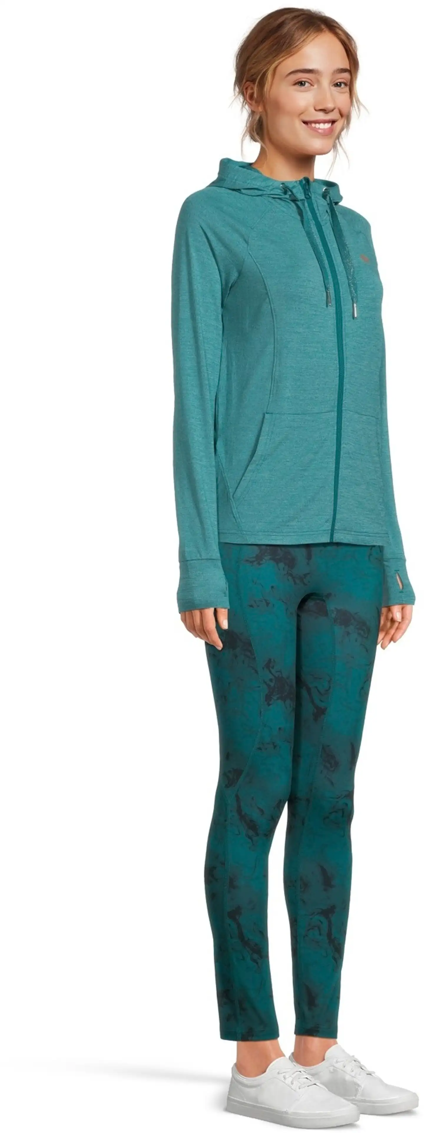 Danskin naisten hupullinen treenitakki DPS2603 - Shaded Spruce - 4